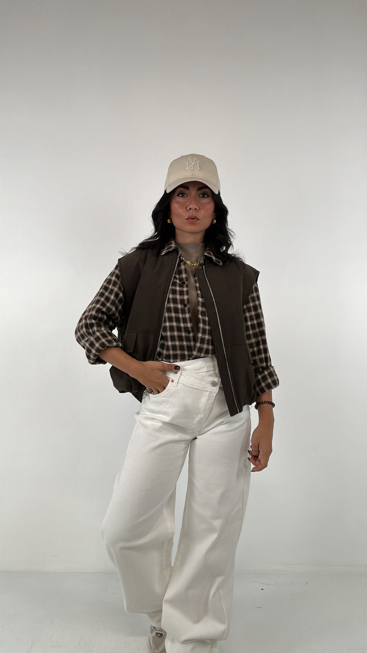 Gilet BOMBER LUMINA - MARRONE