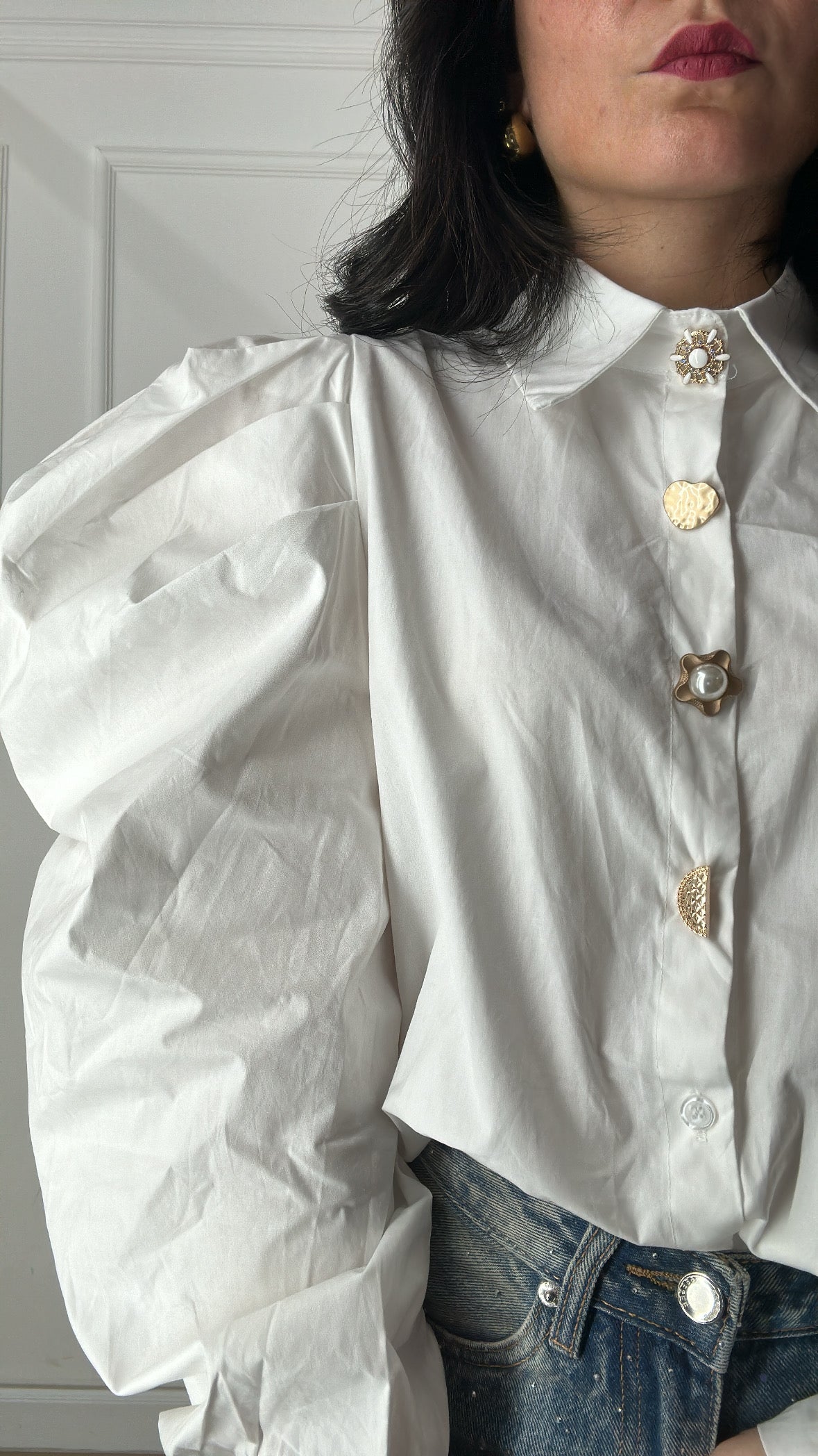 Camicia BOTTONE SPECIAL - BIANCO