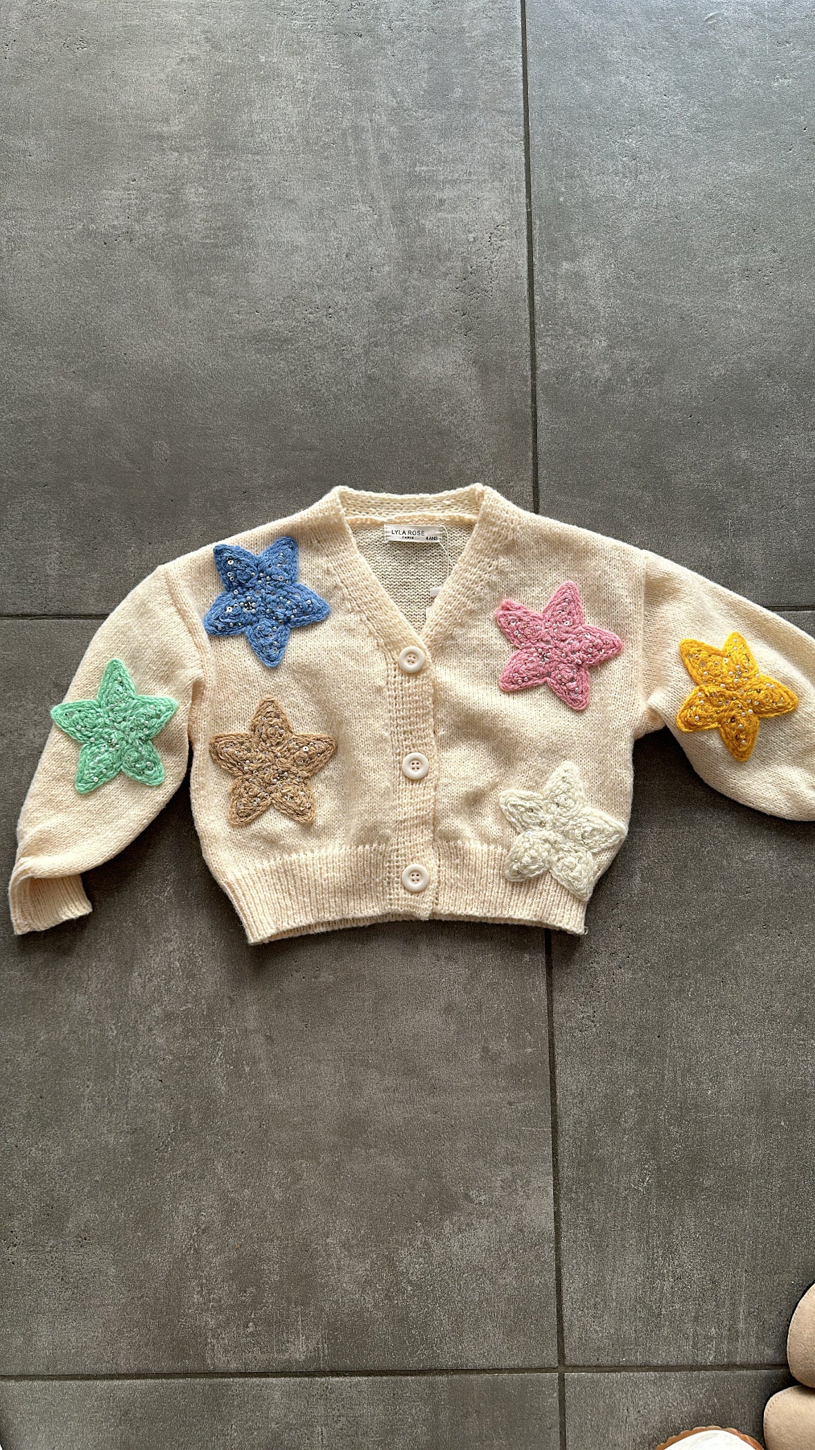 Cardigan STELLE 4-14A - PANNA