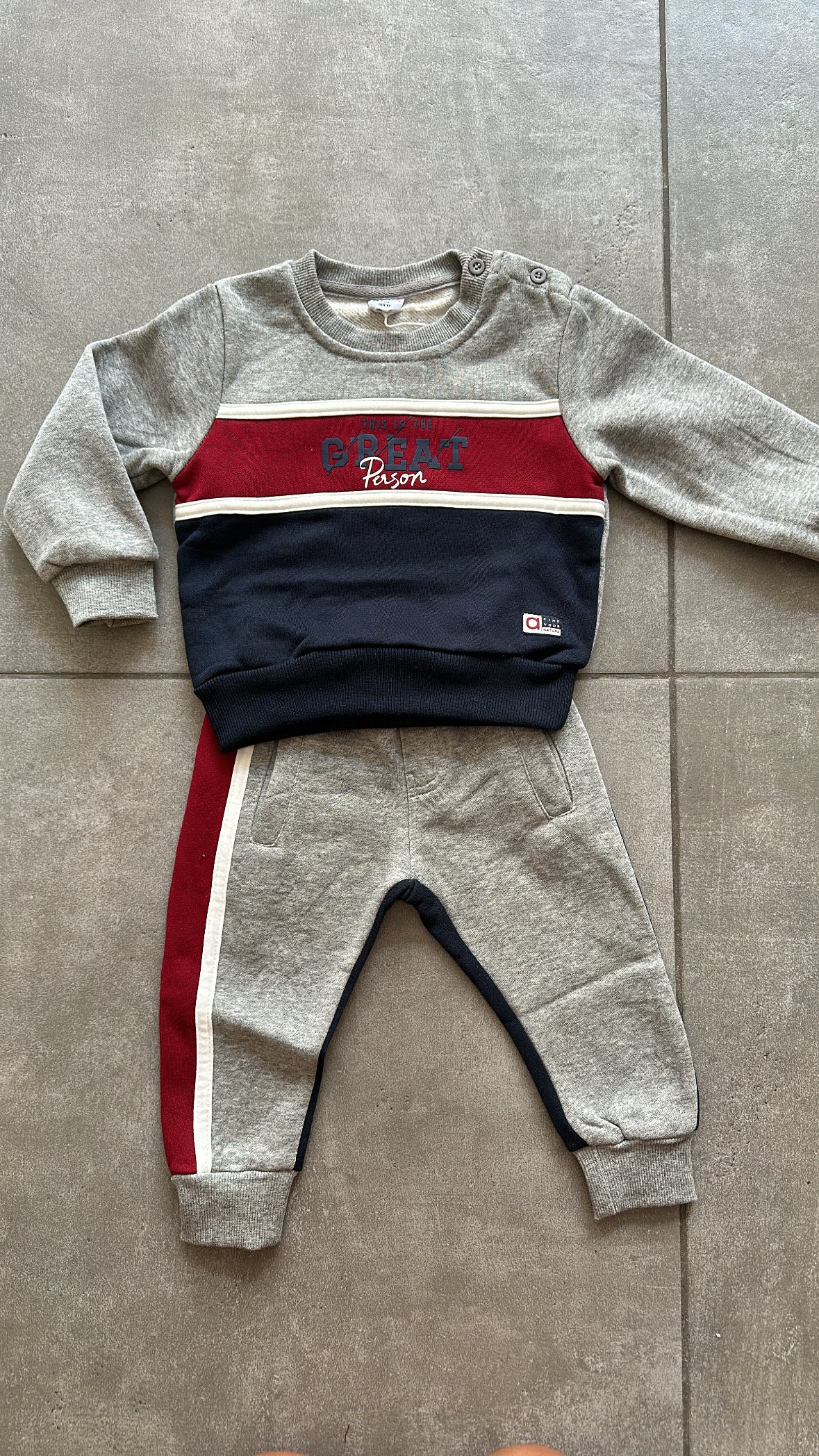 Tuta GREAT 6-36M - GRIGIO