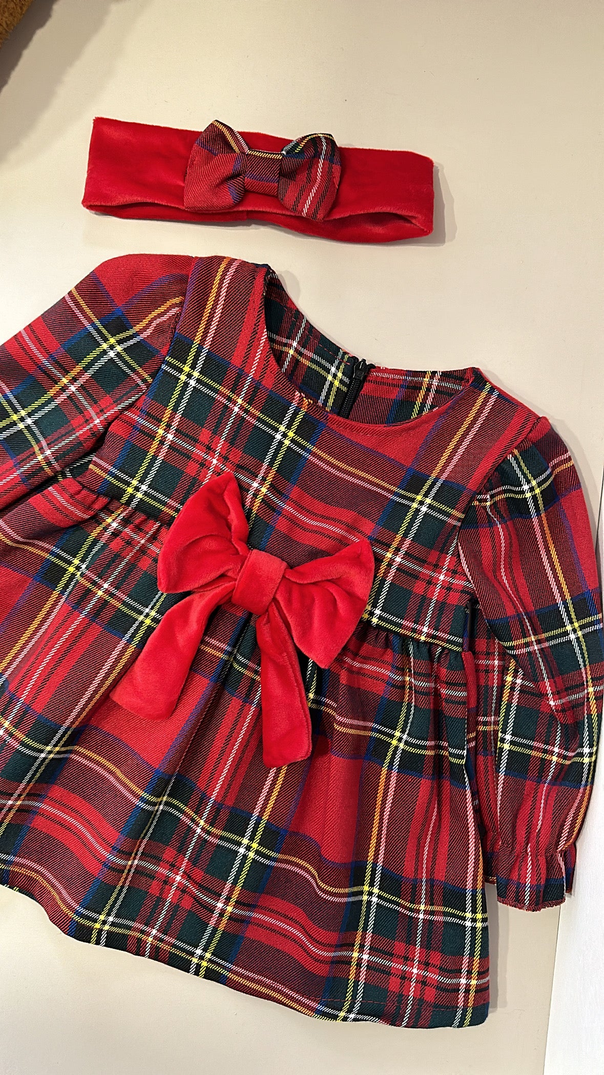 Vestitino TARTAN-9-36M - ROSSO