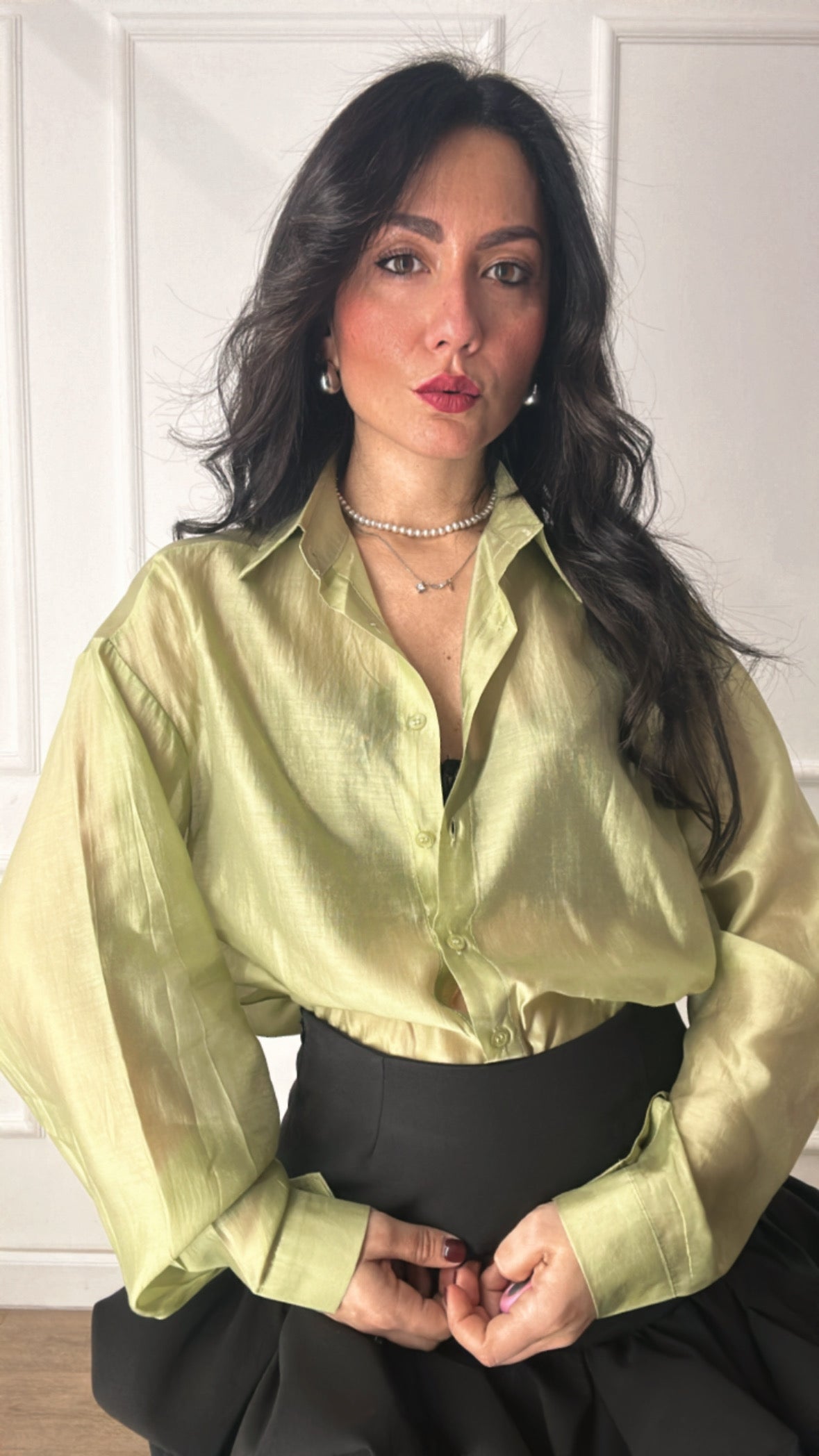 Camicia VELATA - VERDE