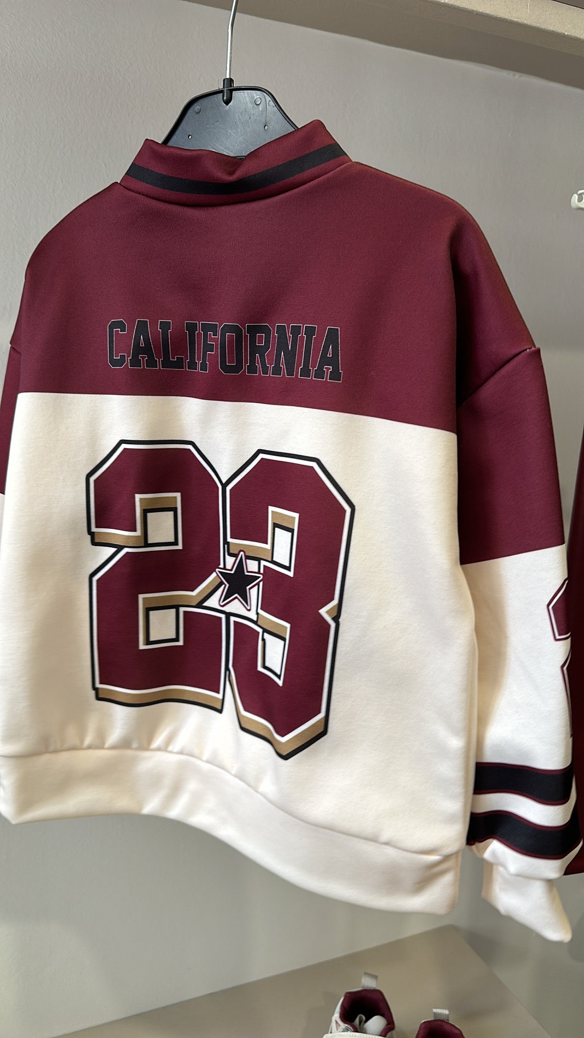 Felpa CALIFORNIA 23 4-14A - BORDEAUX
