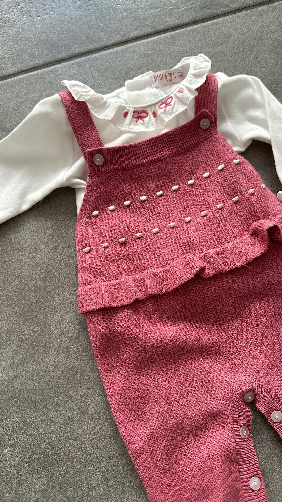 Completo SALOPETTA IN MAGLIA 1-9M - VINACCIA