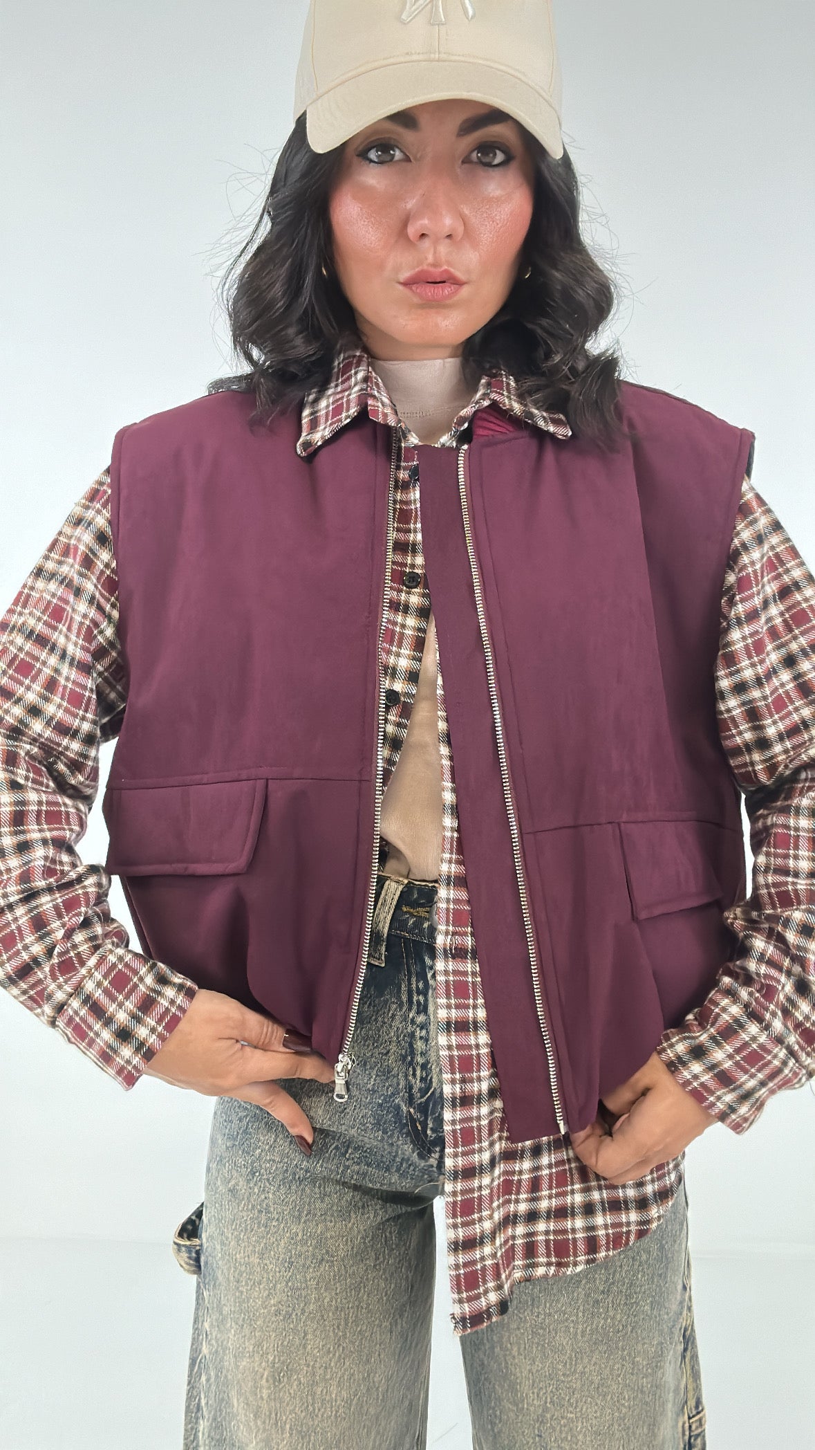 Gilet BOMBER LUMINA - BORDEAUX
