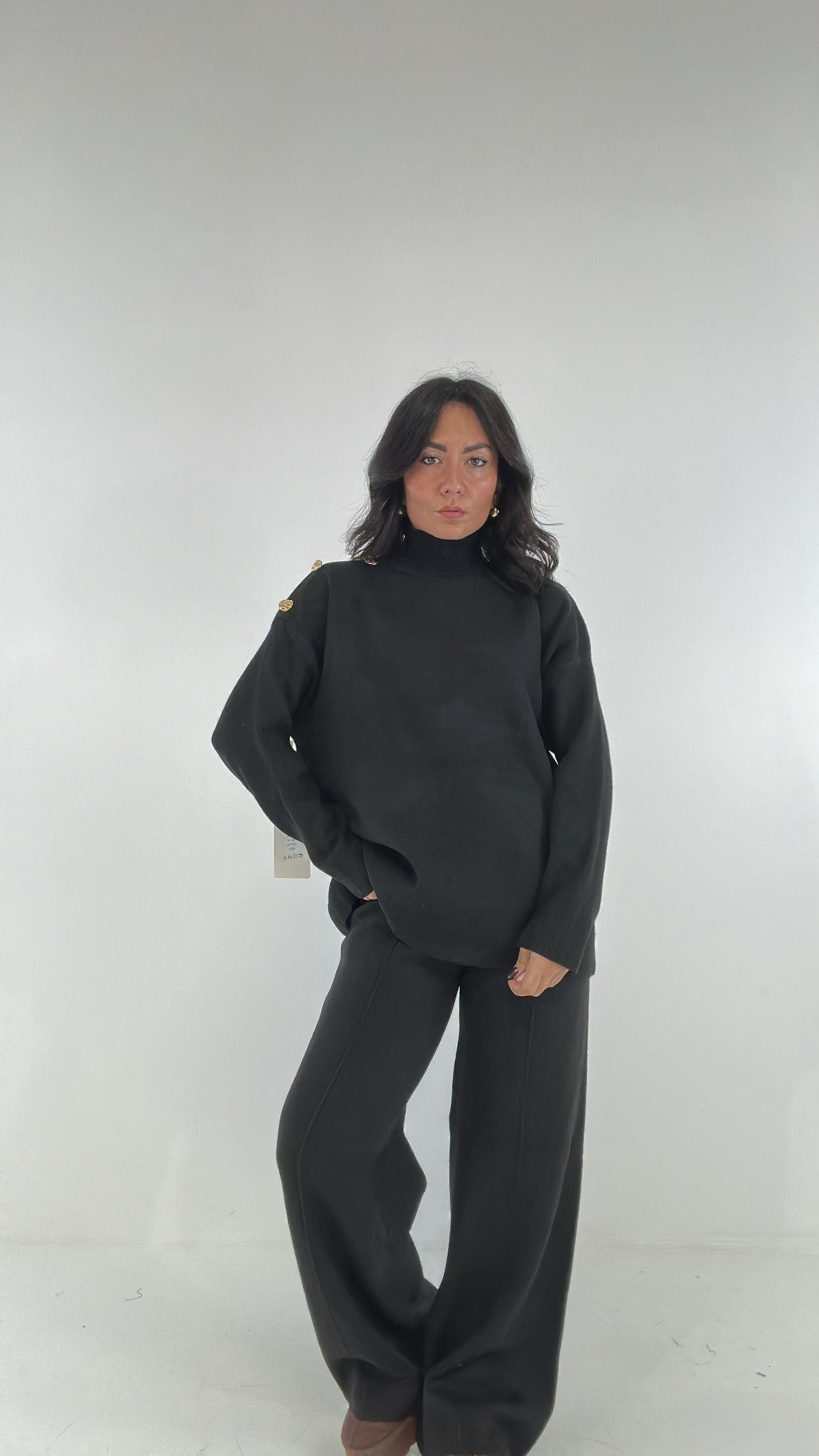 Coordinato DOLCEVITA BOTTONI ORO - NERO