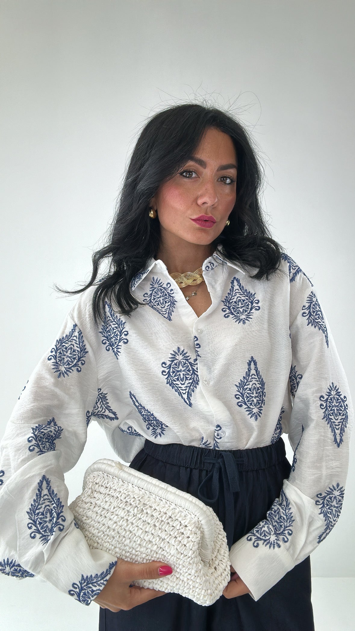Camicia DETTAGLIO RICAMATO - BIANCO
