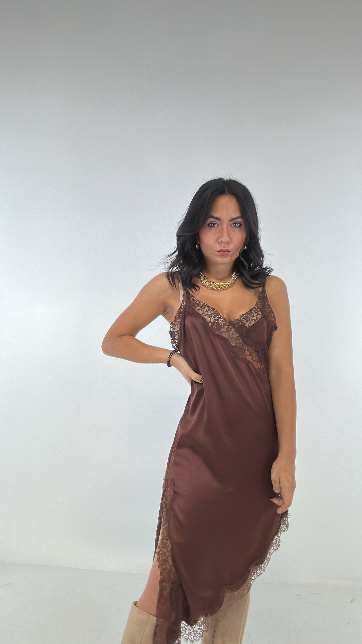 Abitino LUMINA SATIN - MARRONE