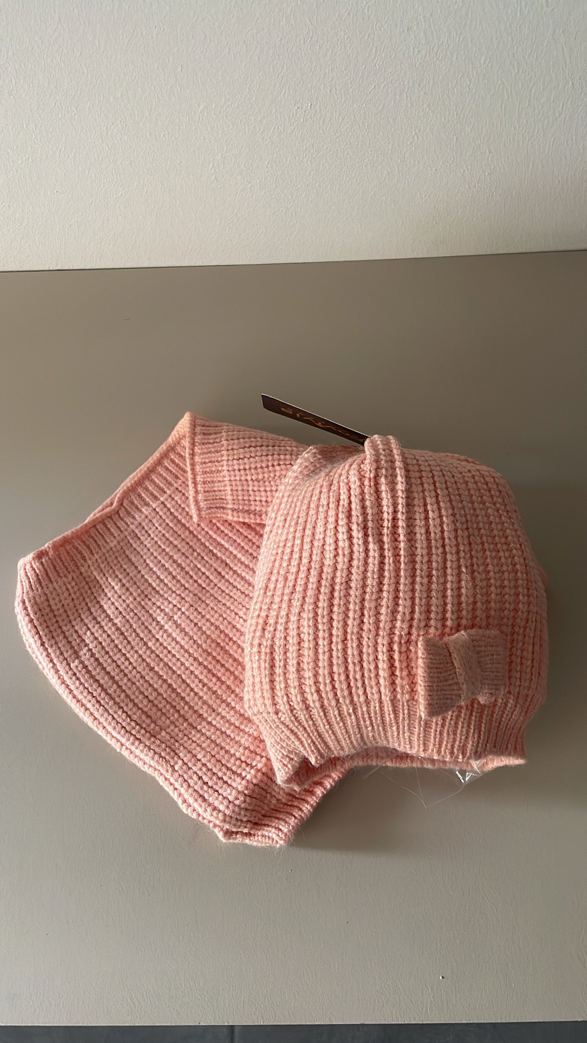 Cappellino CON SCALDA COLLO - ROSA ANTICO
