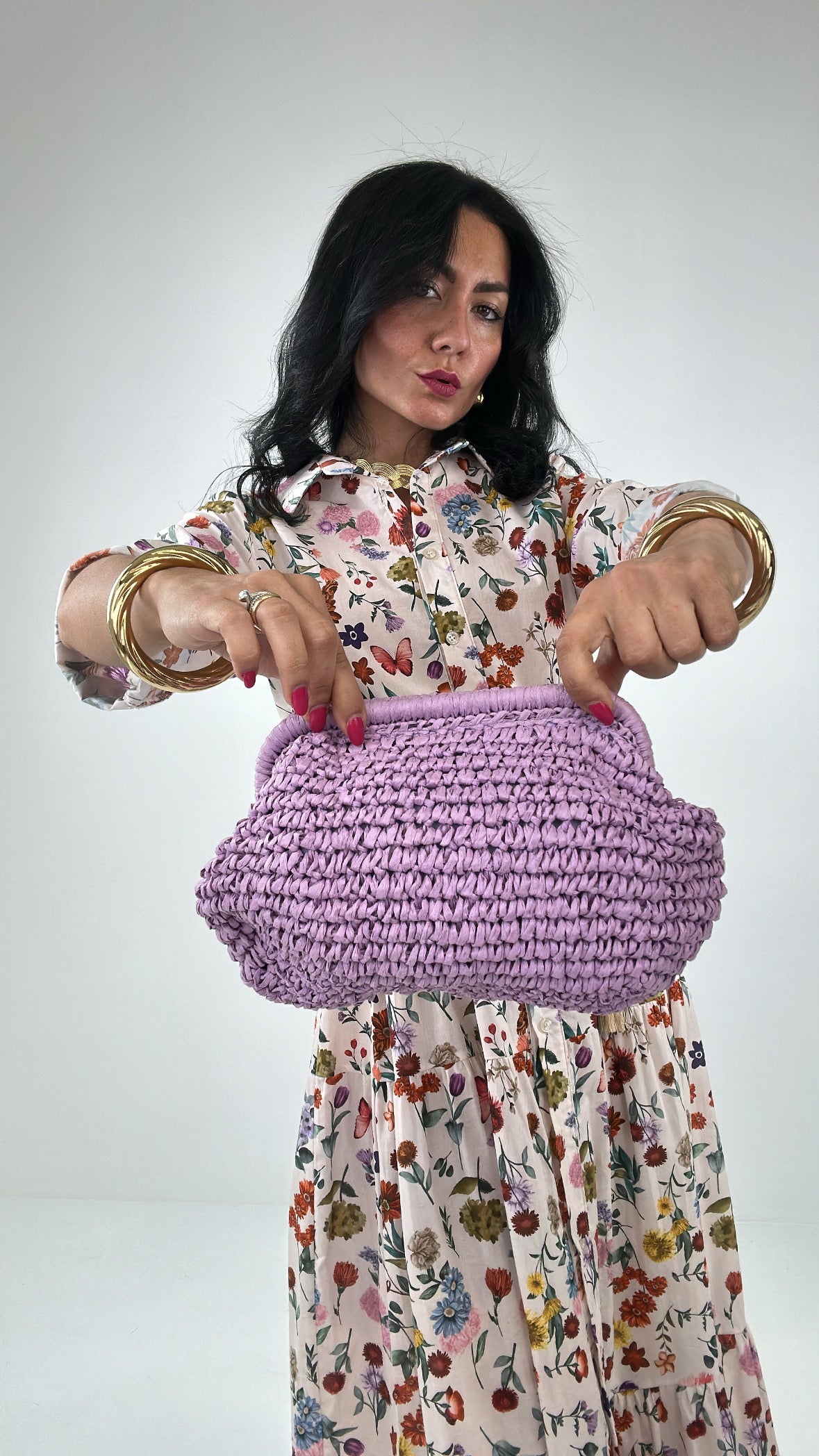 Pochette RAFFIA - LILLA