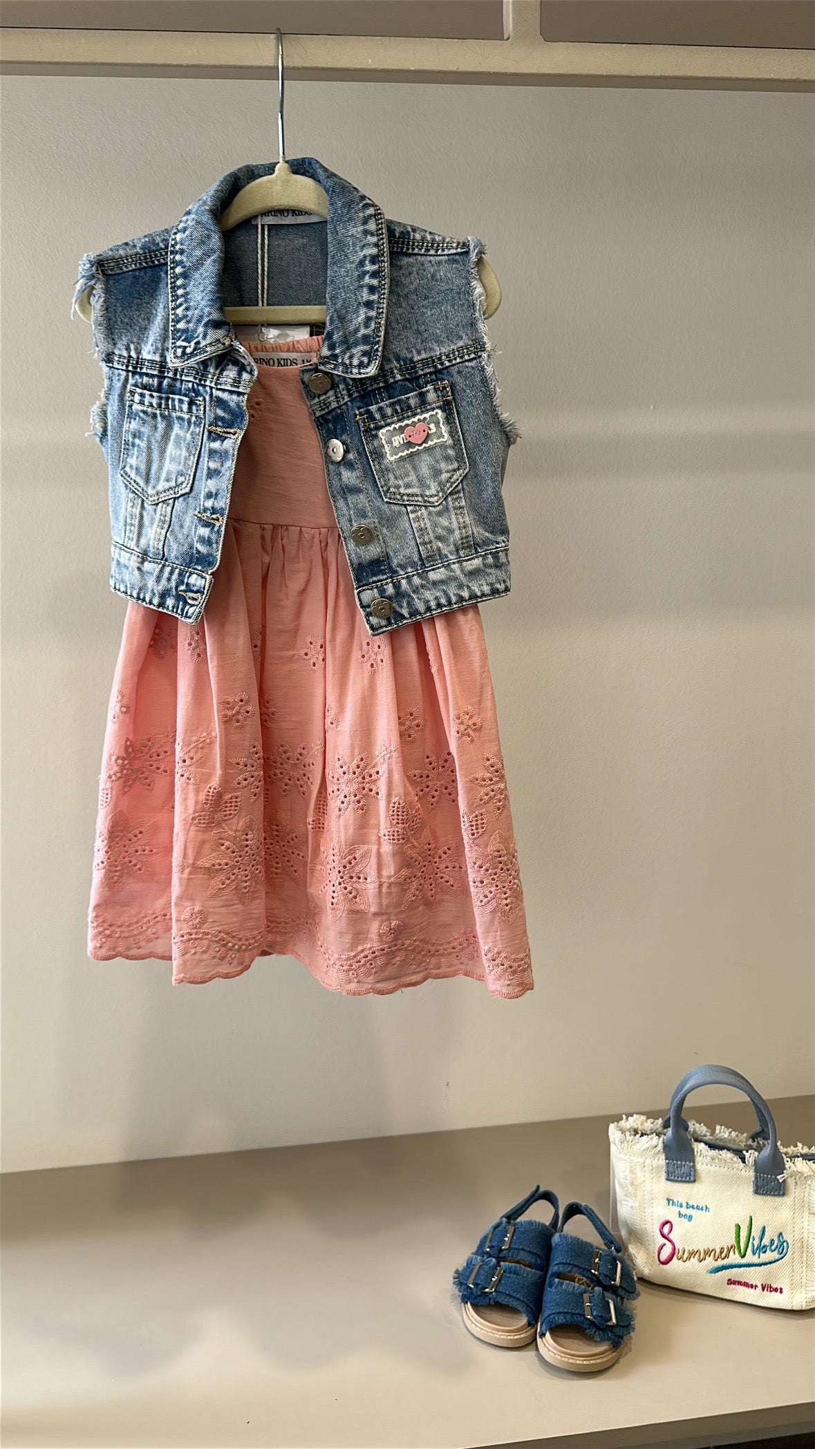 Coordinato CON GILET IN JEANS 1-5A - JEANS