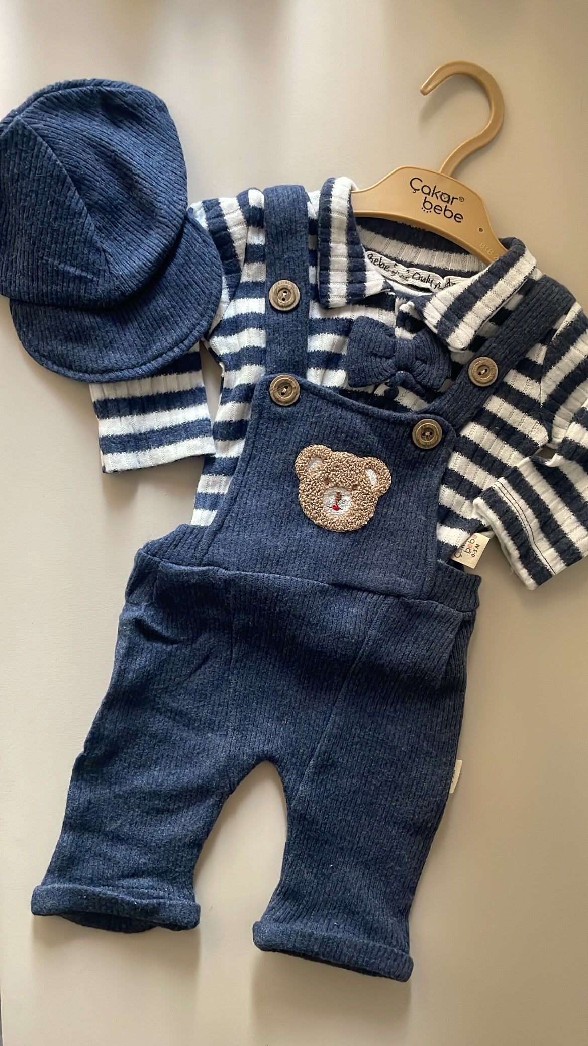 Completo SALOPETTA ORSO 0-12M - BLU