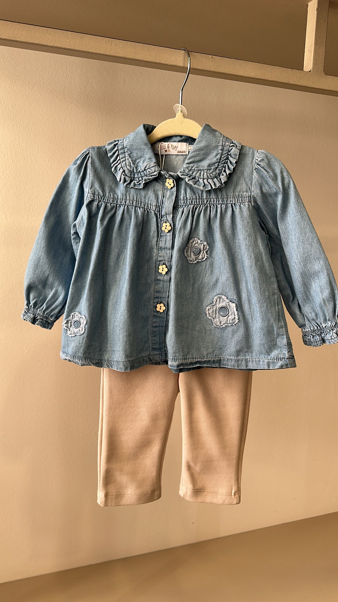 Completo CAMICIA STELLA 3-18M - BEIGE