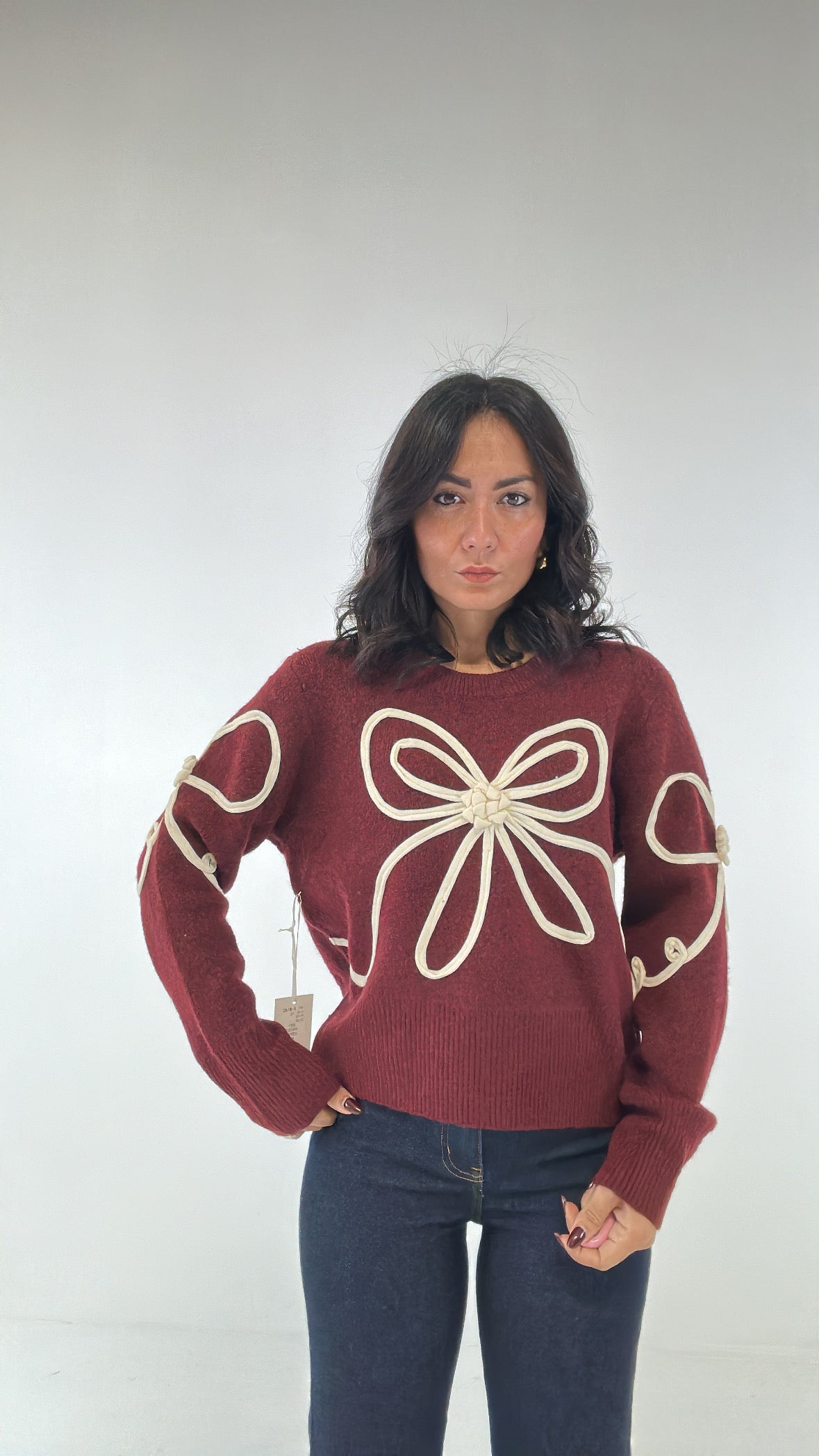 Pull MEGA FIORE - BORDEAUX
