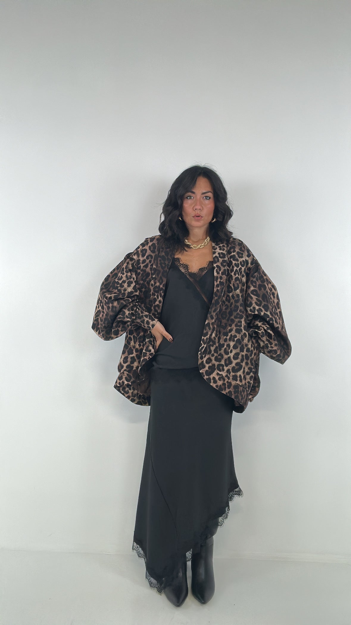Giubbino OVER LEOPARD - NERO
