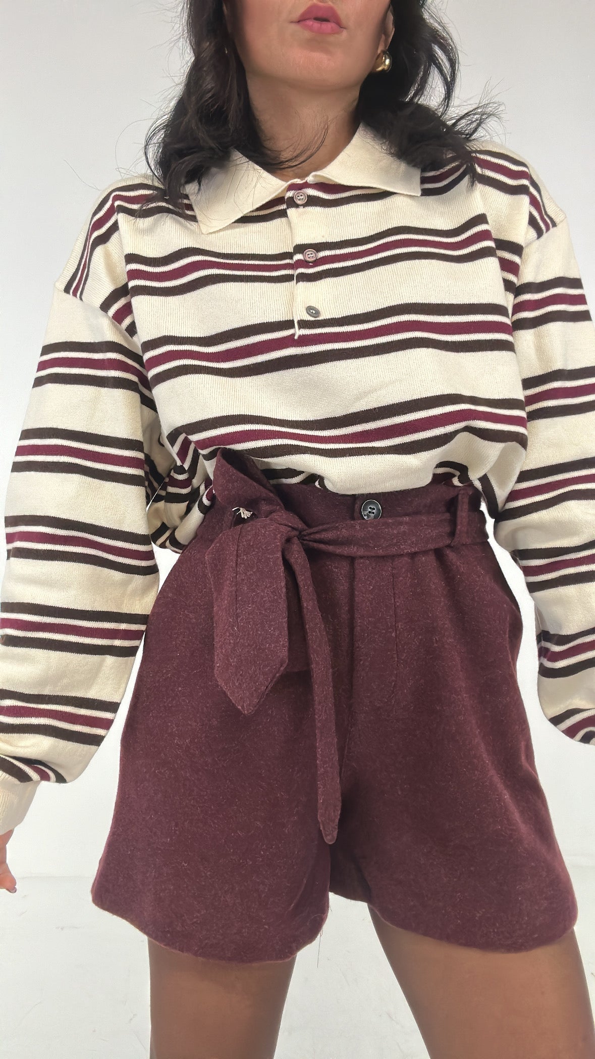 Shorts IN PANNO - BORDEAUX