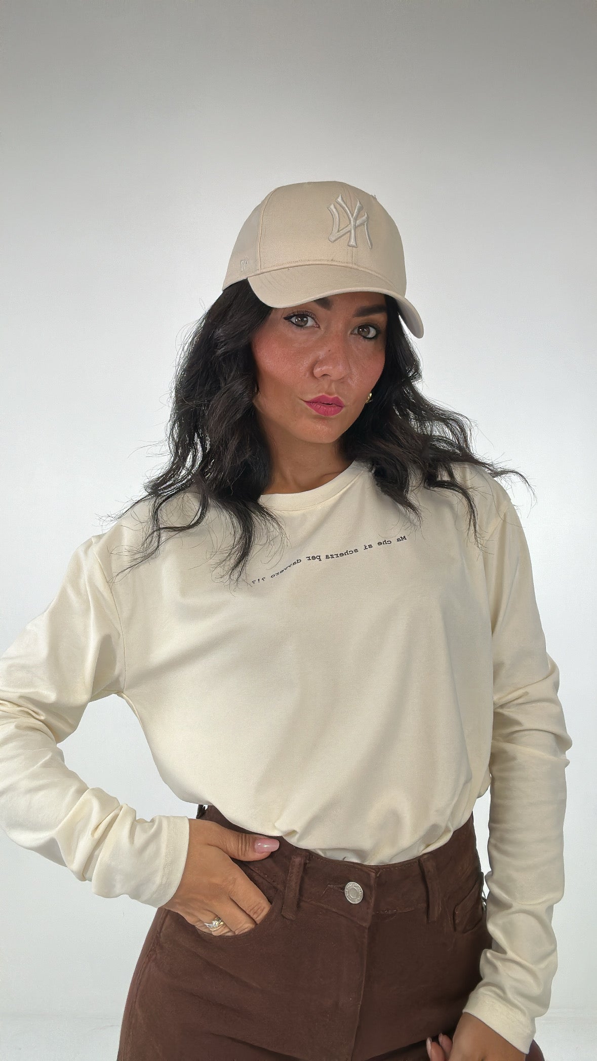 Maglia LUMINA "MA CHE SI SCHERZA PER DAVVERO?" - PANNA