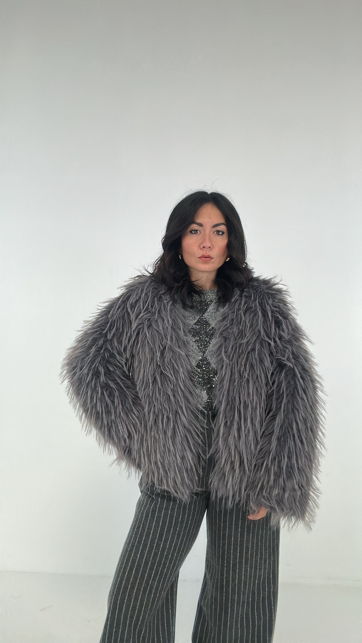 Ecopelliccia PELOSA - GRIGIO