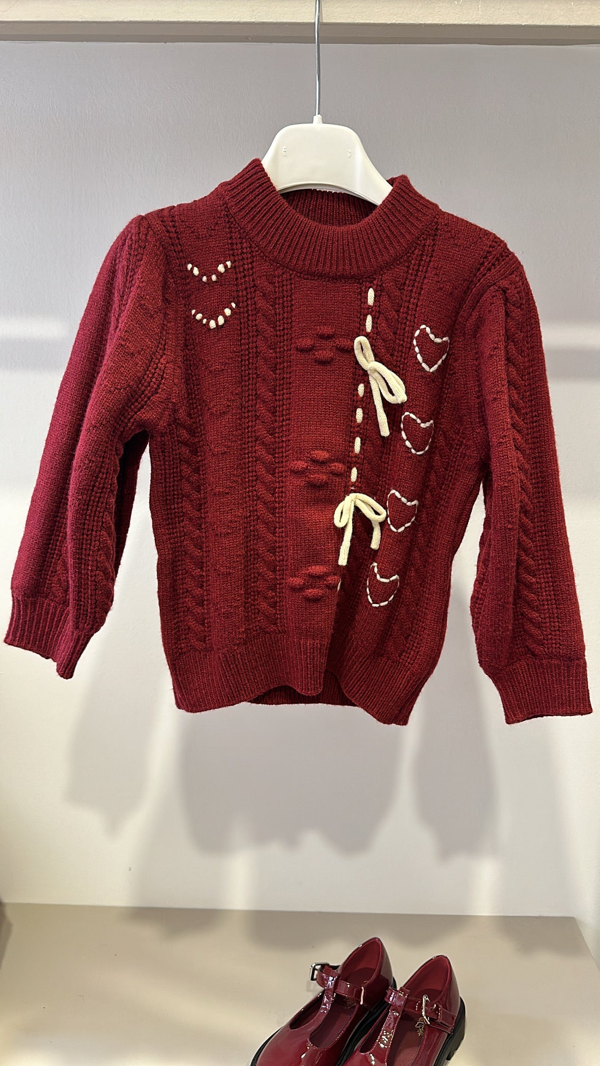 Pull FIOCCHETTI E CUORI - BORDEAUX