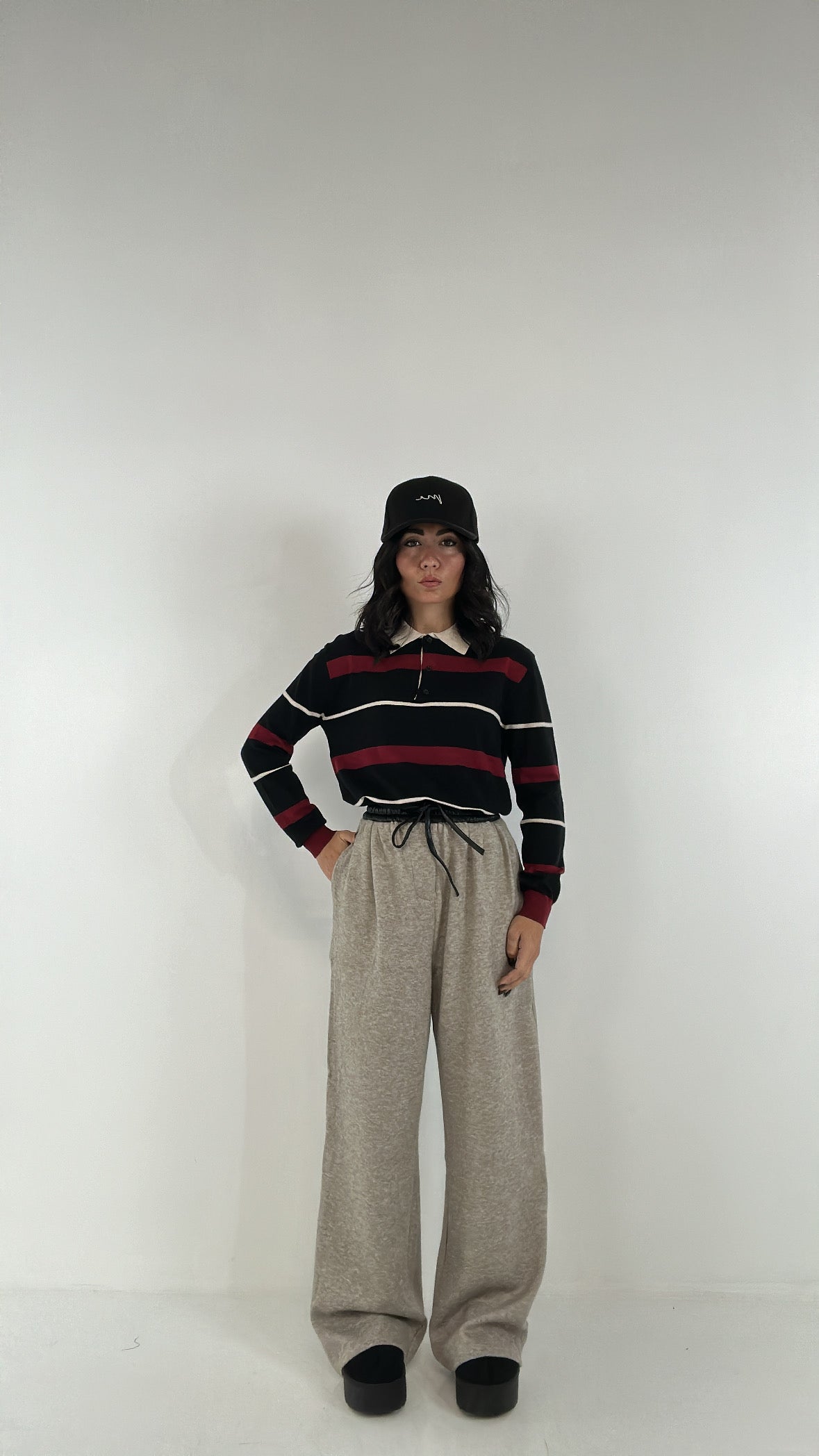 Pantalone CON PARTI IN ECOPELLE - BEIGE