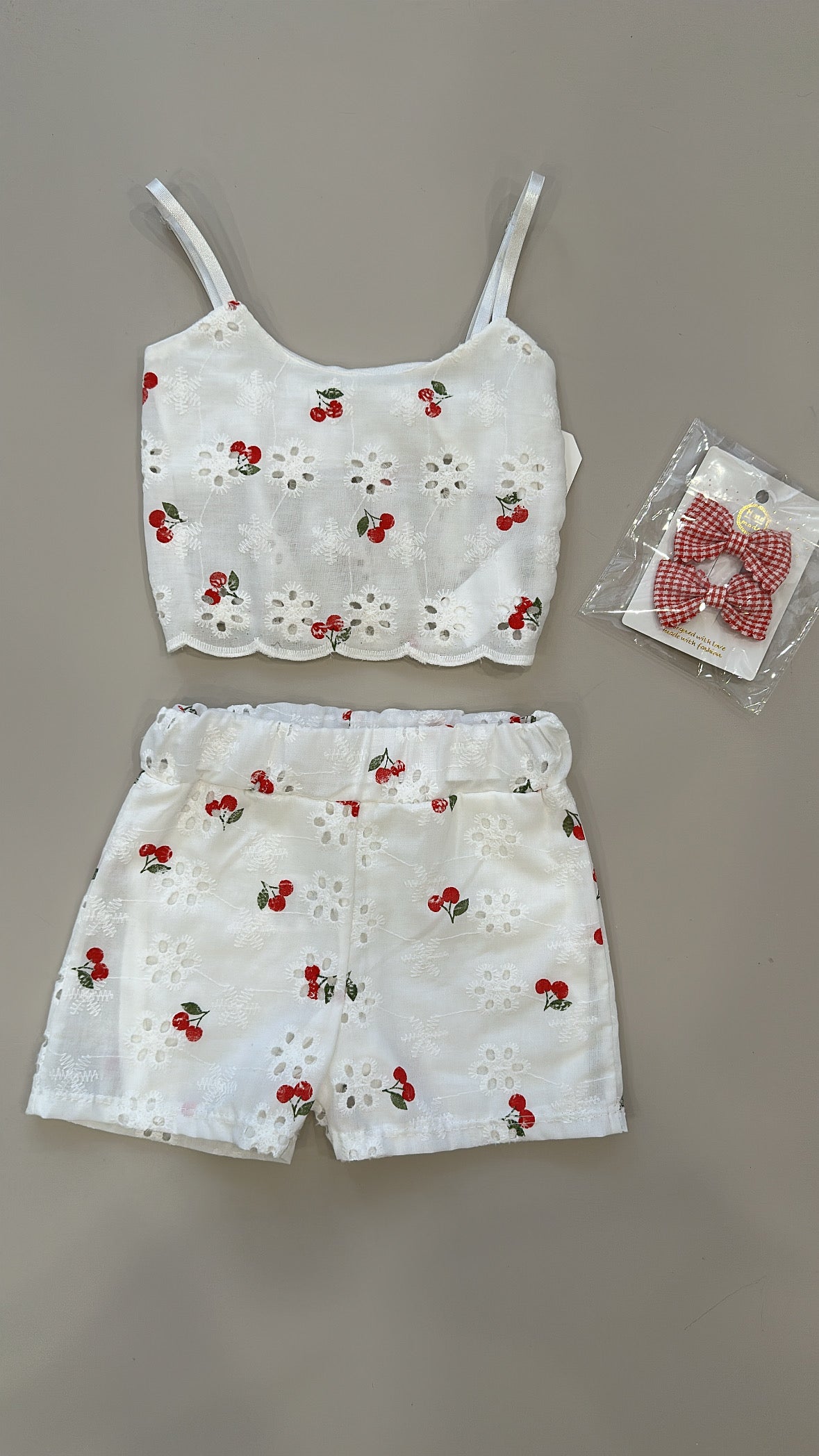 Coordinato SANGALLO CILIEGIE 12-36M - BIANCO