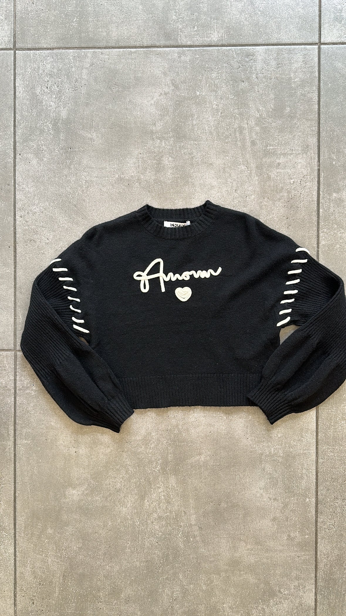 Maglioncino AMOR 6-14A - NERO