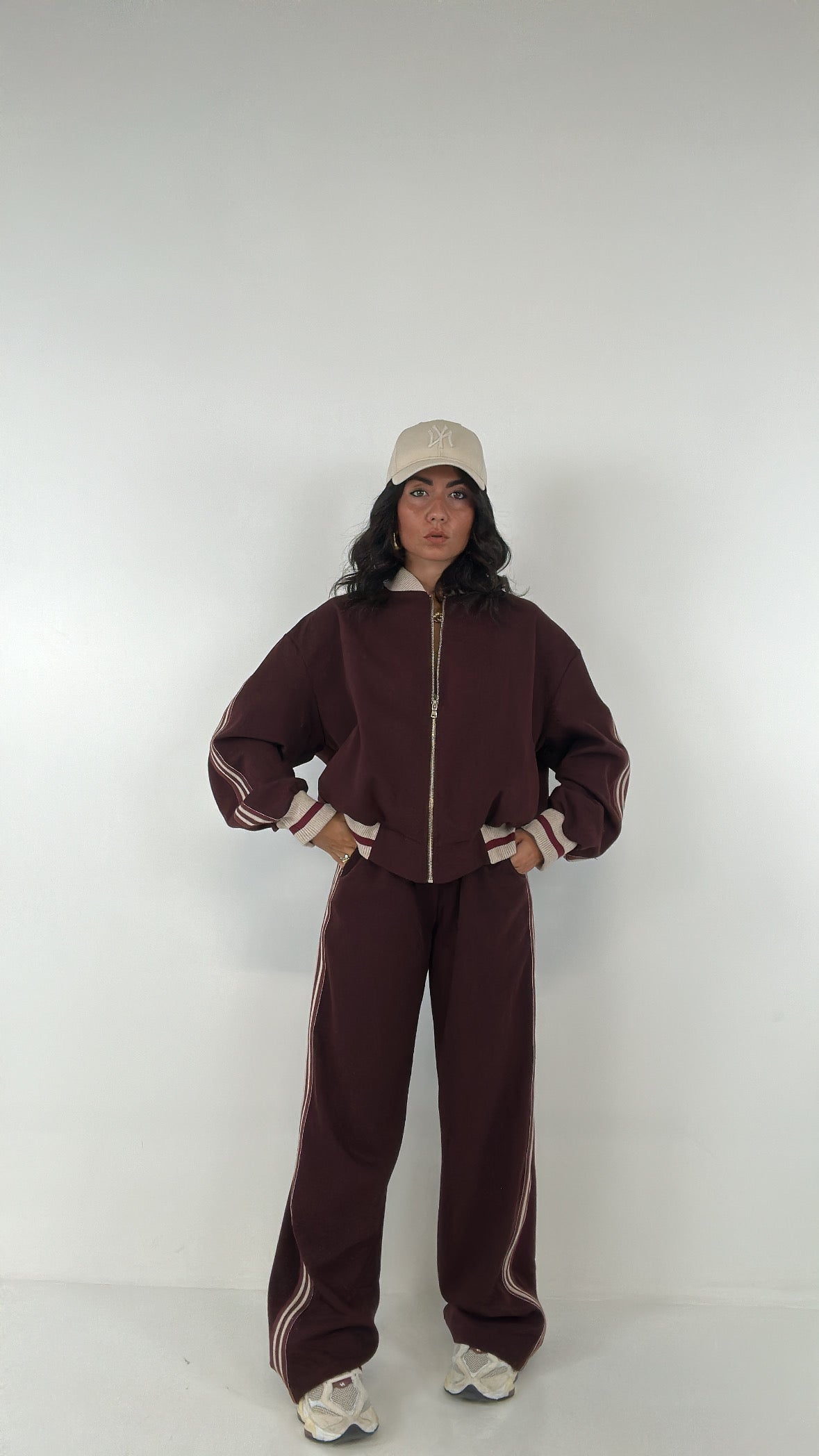 Pantalone LUMINA STRIPES - BORDEAUX
