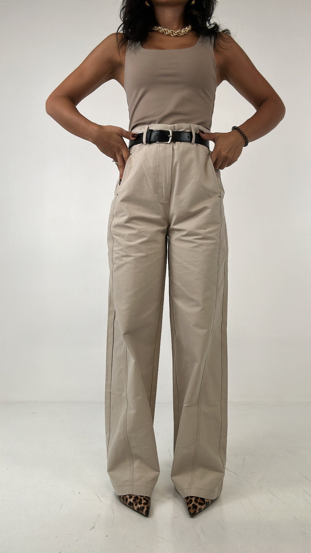 Pantalone BALLON RIGHINO - BEIGE