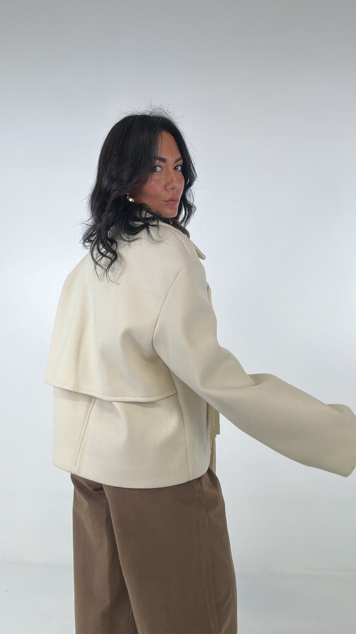 Cappottino LUMINA FRANGE - PANNA