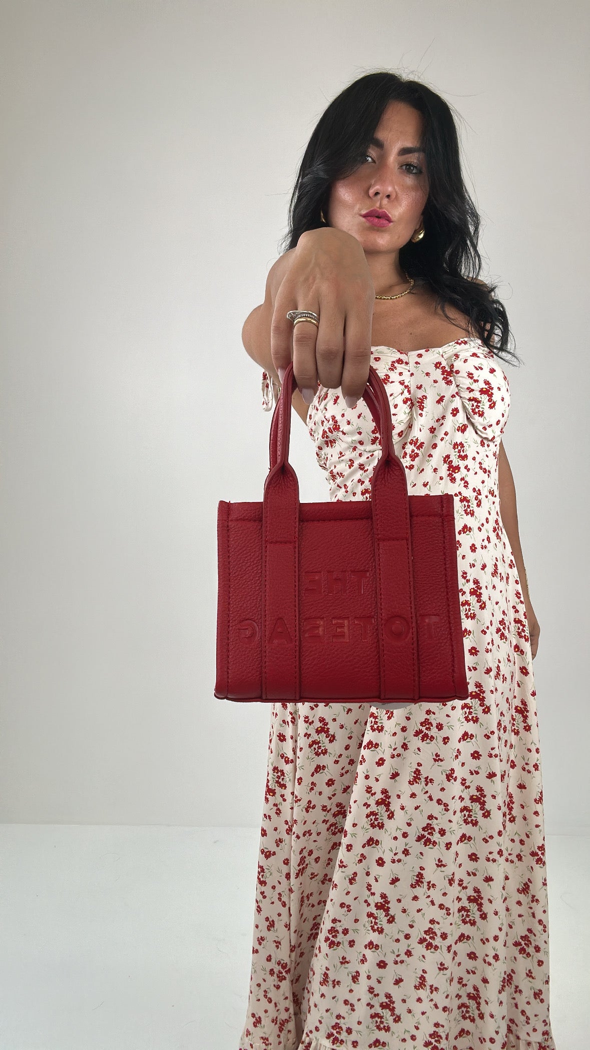 Borsa MINI T OTE - ROSSO