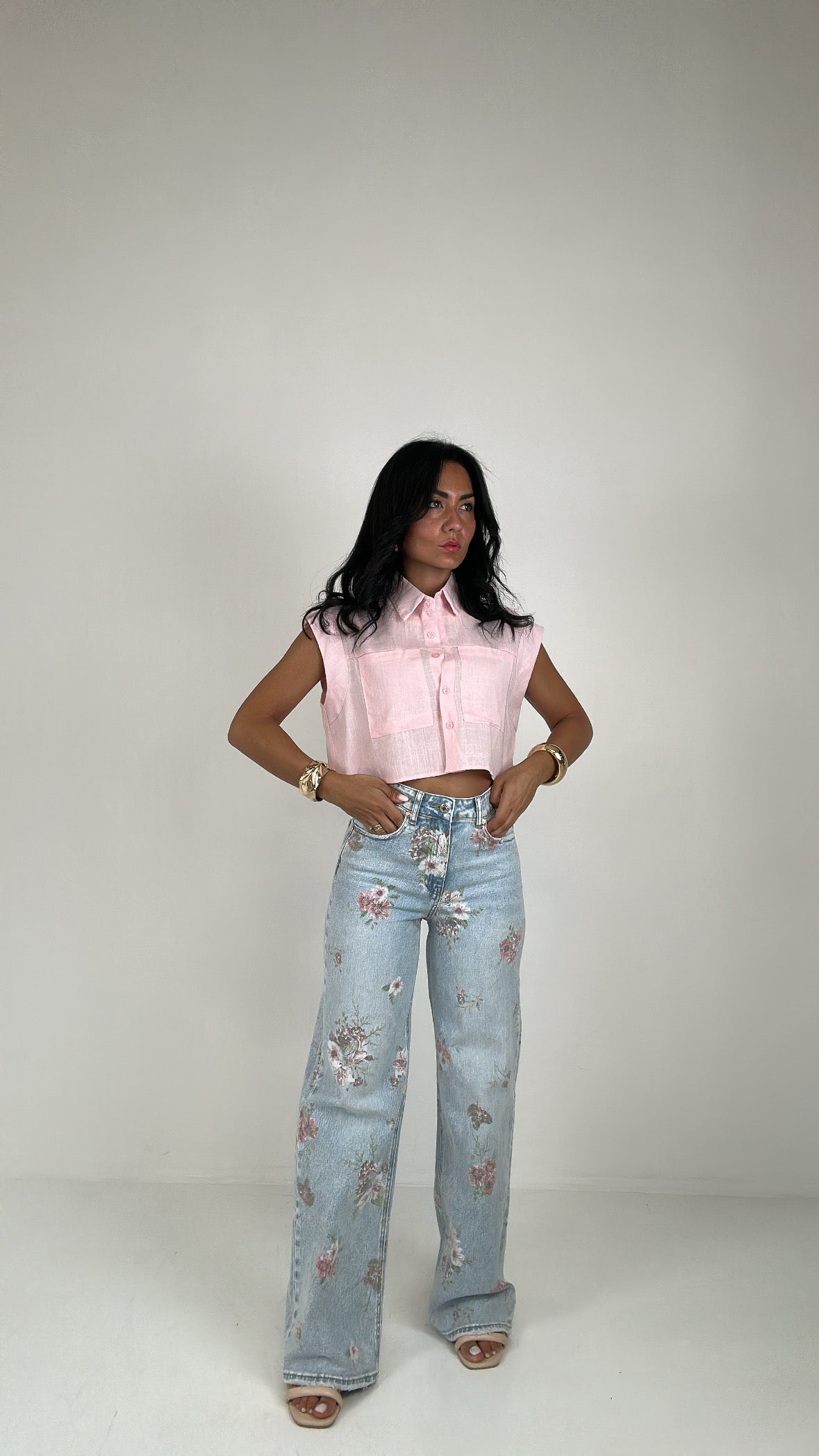 Jeans PALAZZO FIORI STAMPATI - JEANS