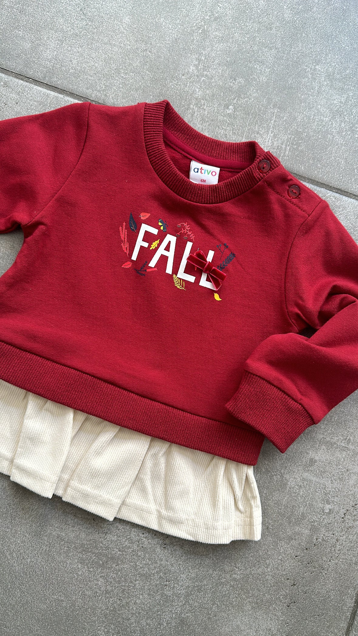 Felpa FALL 6-36M - ROSSO