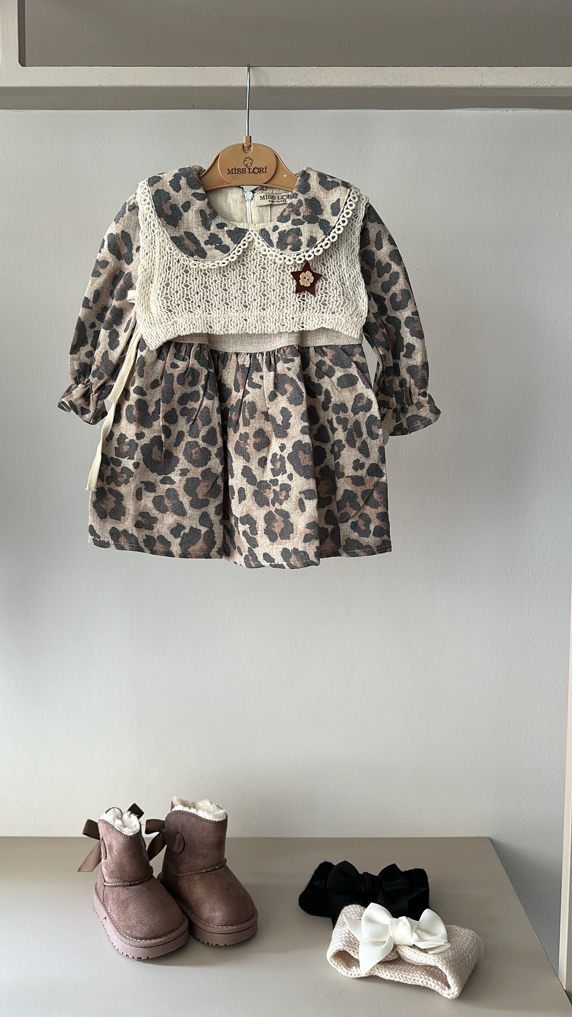 Vestitino MACULATO 9-12M - MARRONE