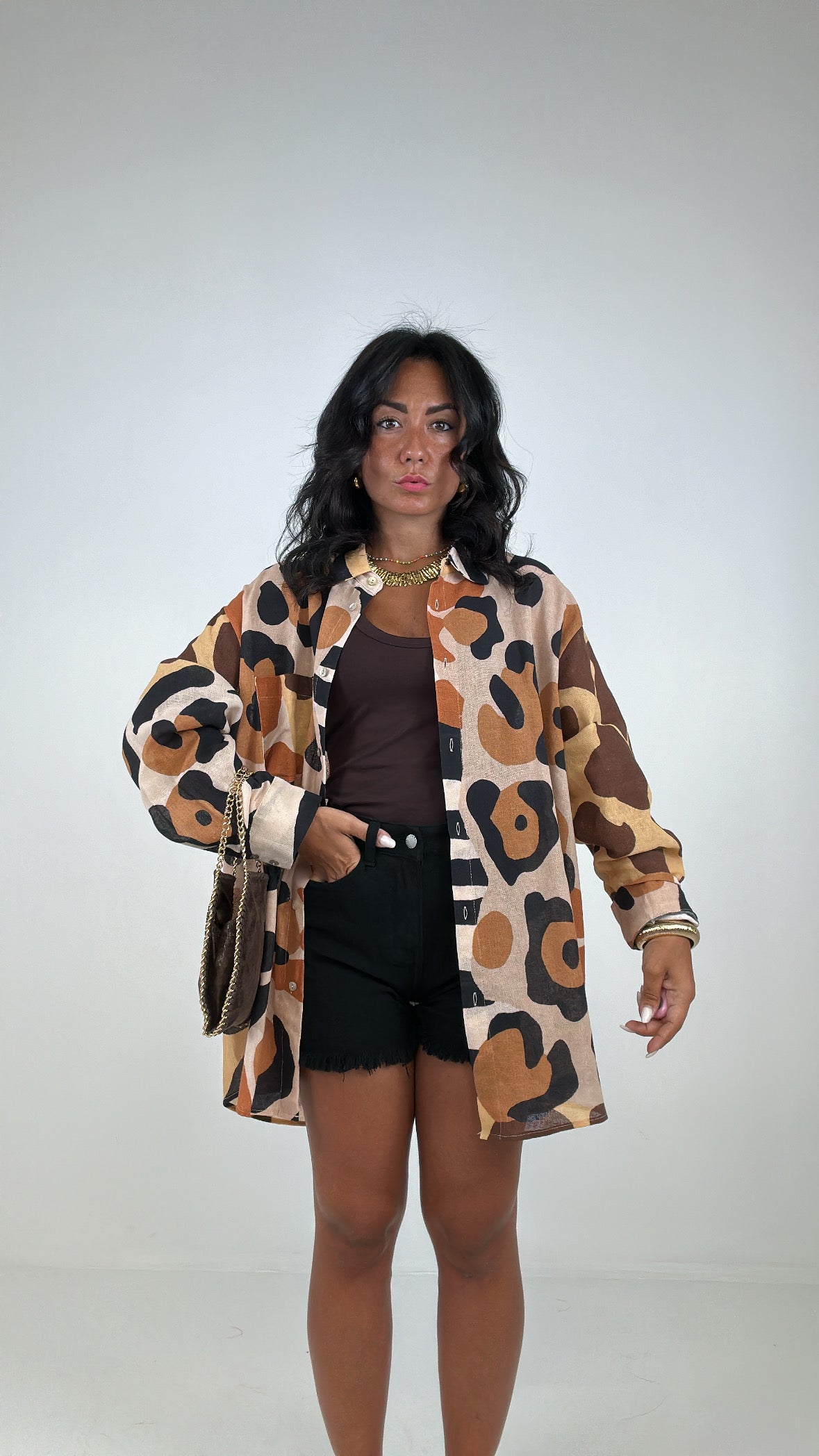 Camicia LINO LUMINA - NERO