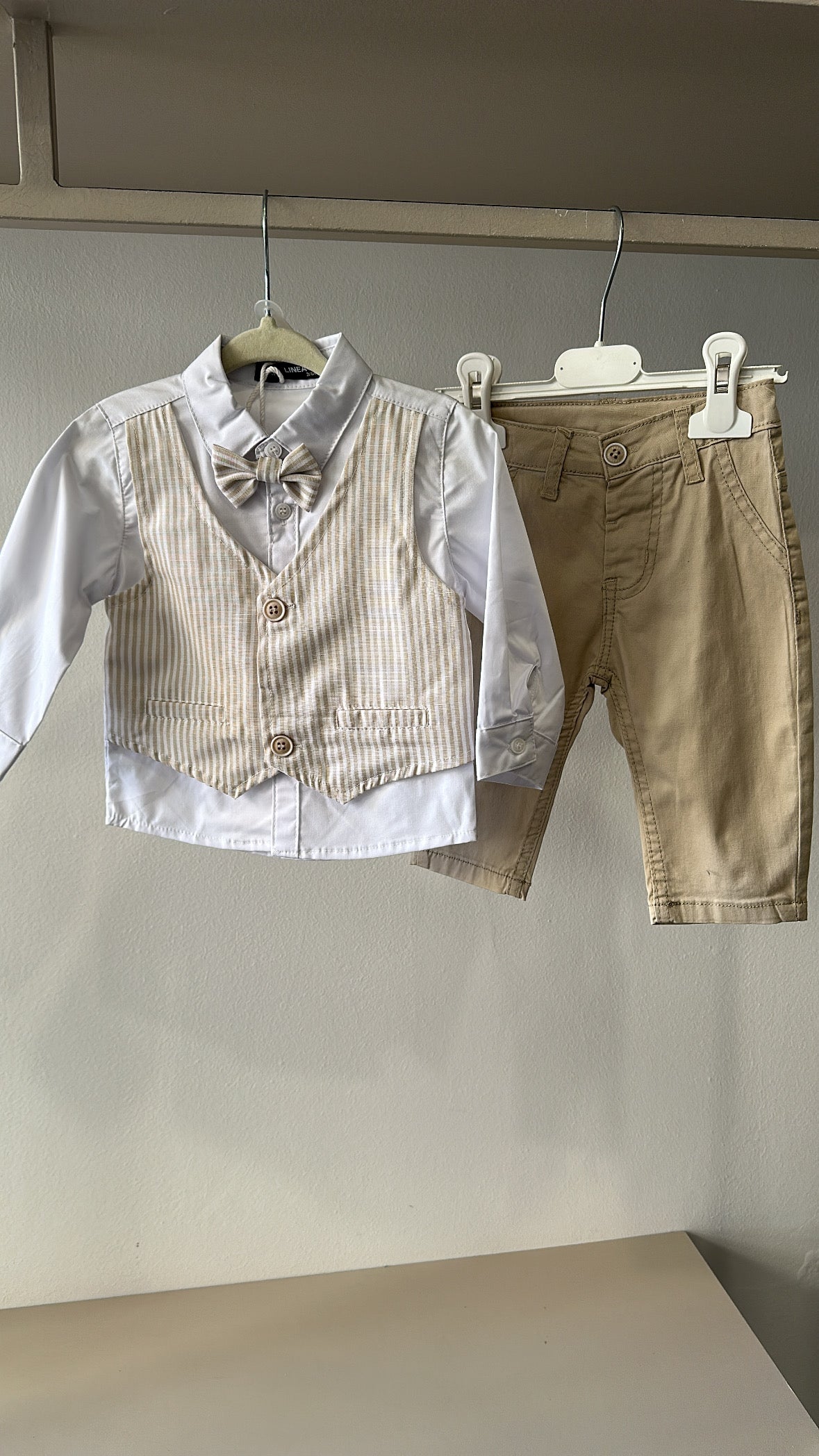 Completo CON PAPILLON 3-18M - BEIGE
