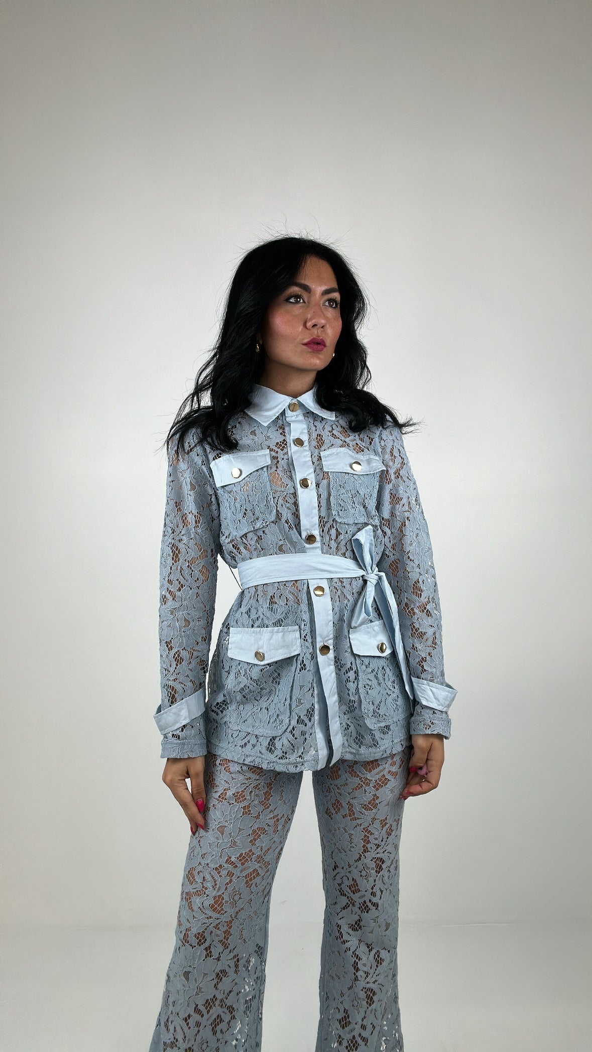 Completo PIZZO STAR - CELESTE