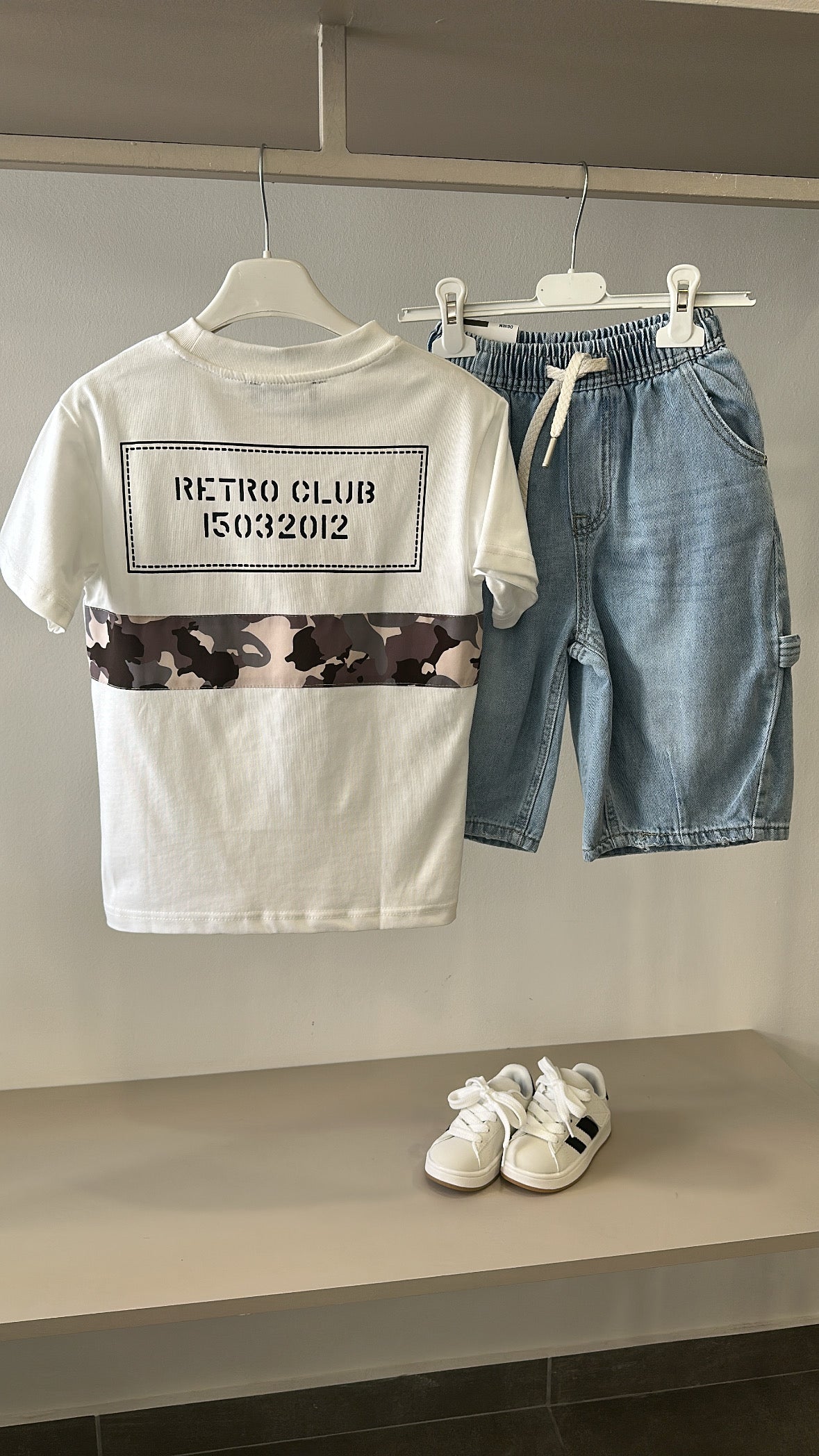 T-shirt RETRO CLUB 6-16A - BIANCO