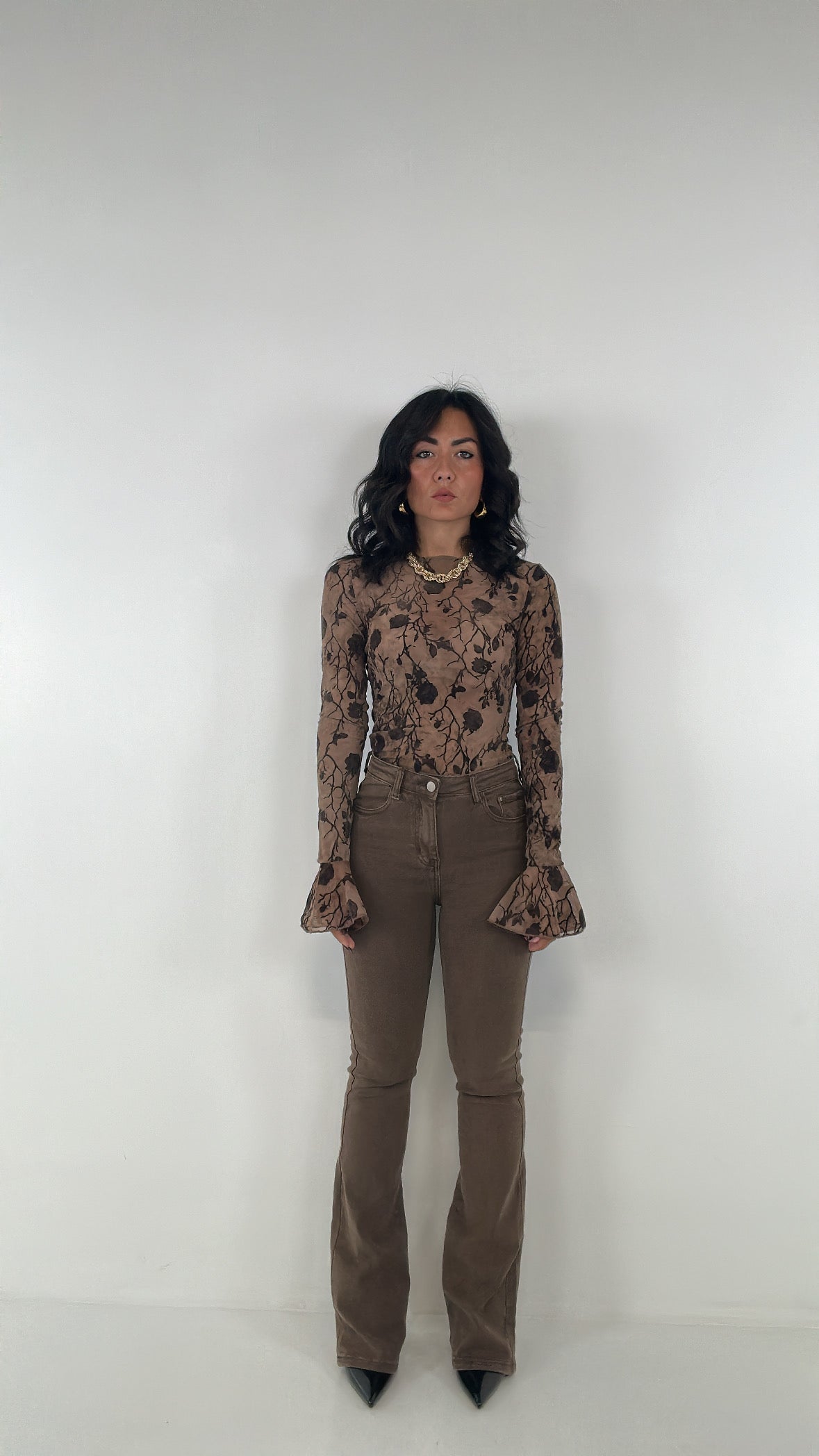 Jeans ZAMPA COLOR - MARRONE