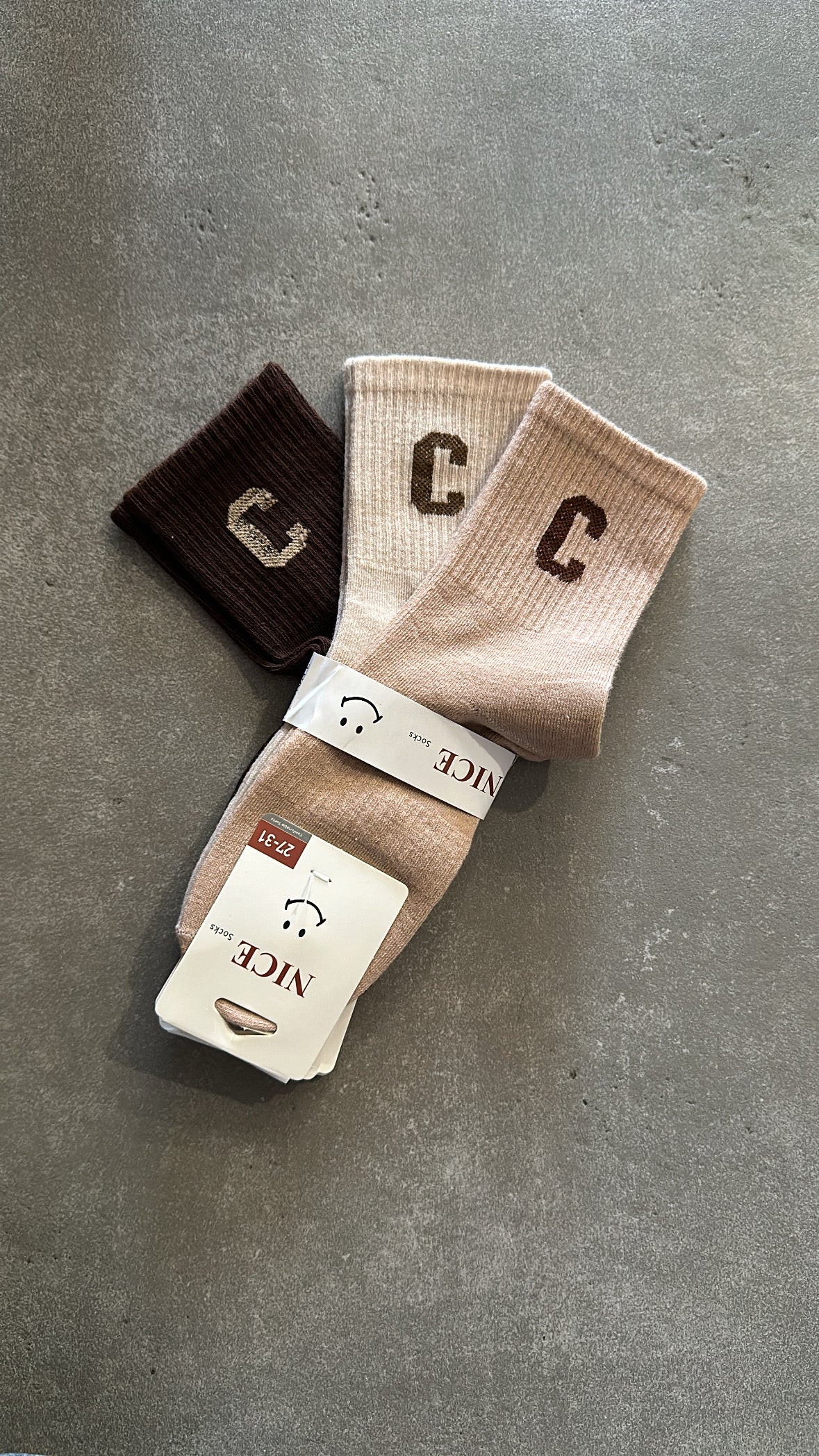 Tris Calzini C - BEIGE