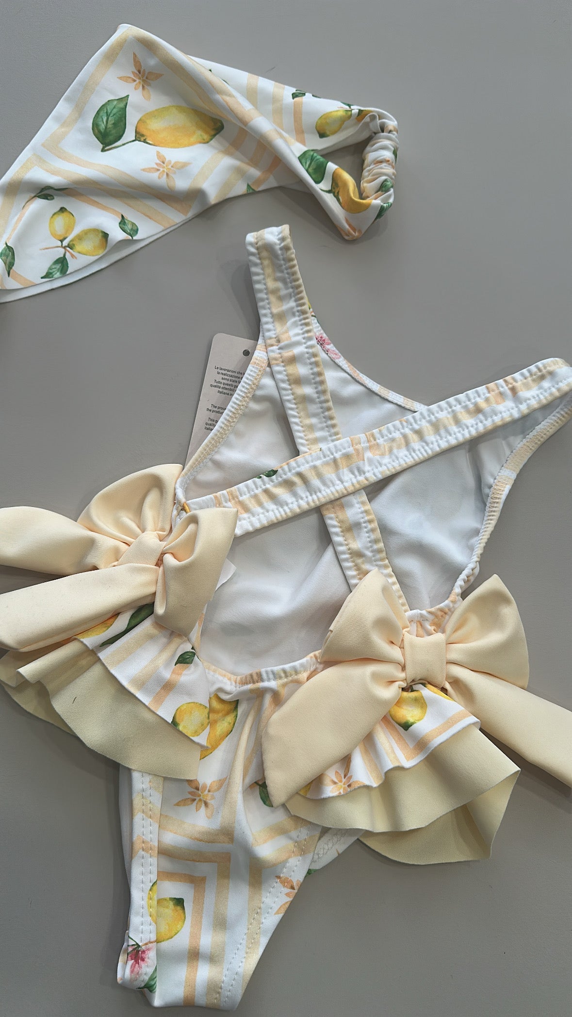 Costume INTERO CON BANDANA 2-12A - GIALLO