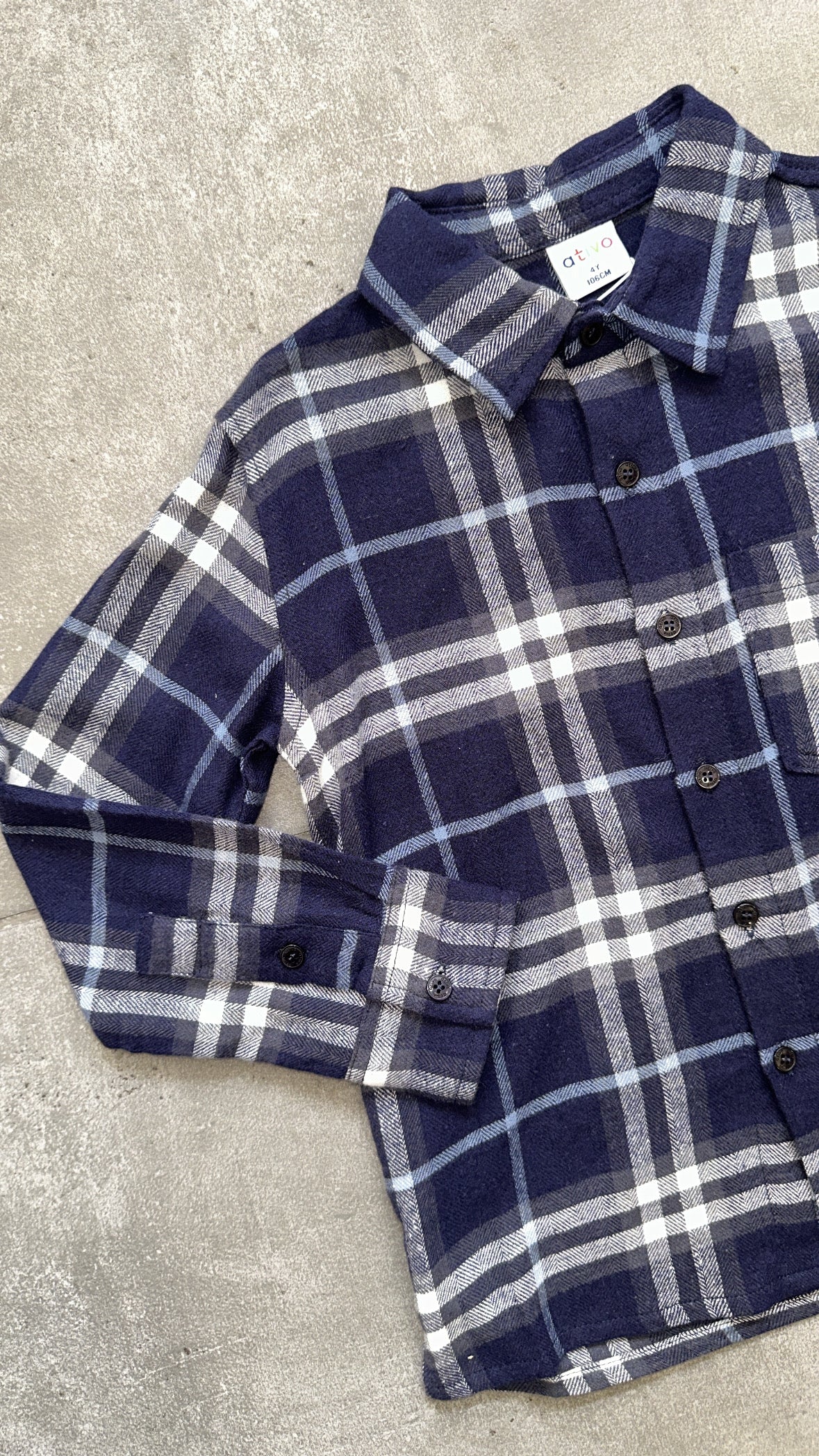 Camicia QUADRI ATIV 4-16A - BLU