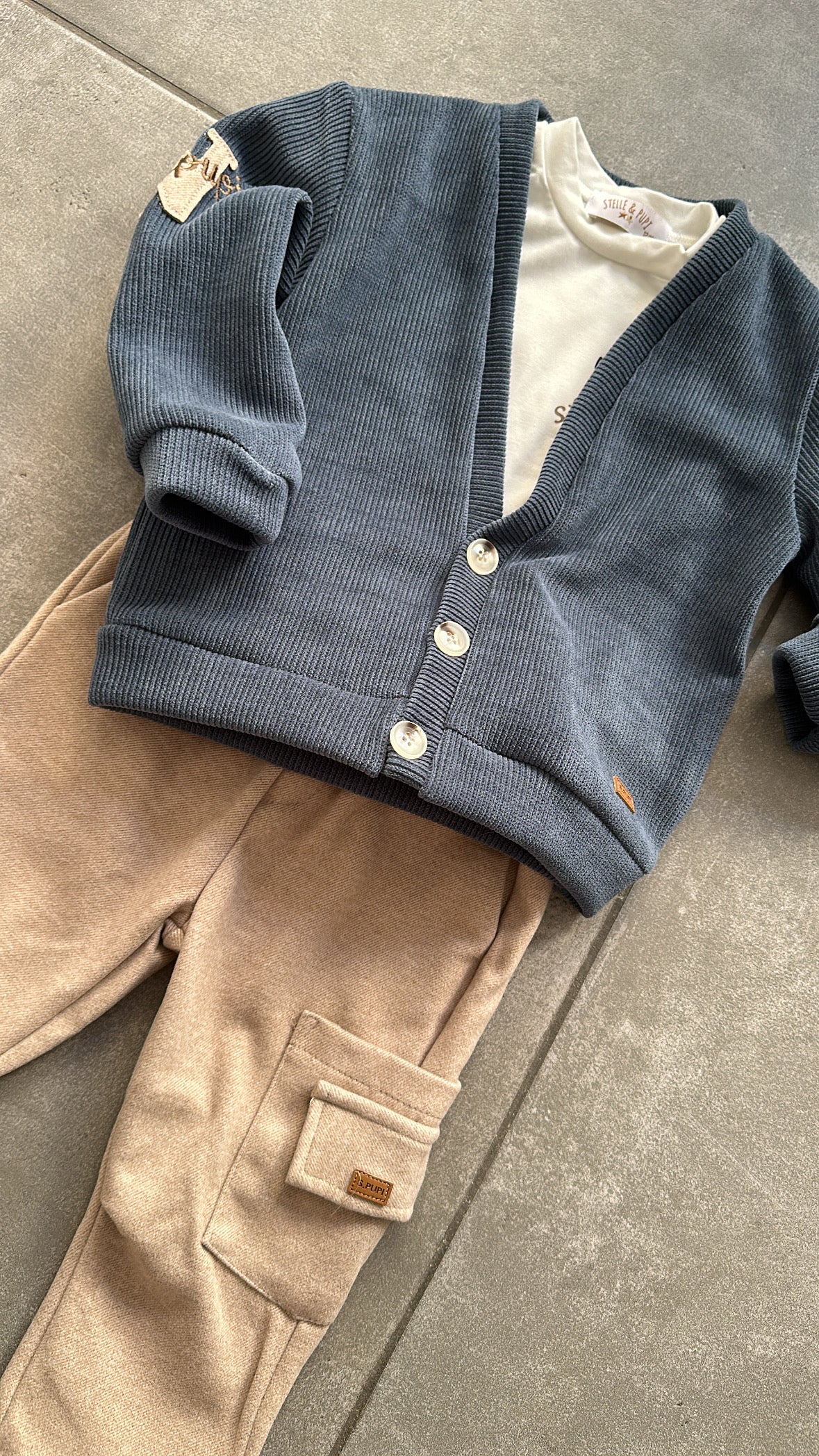 Completo CON CARDIGAN 12-36M - BLU