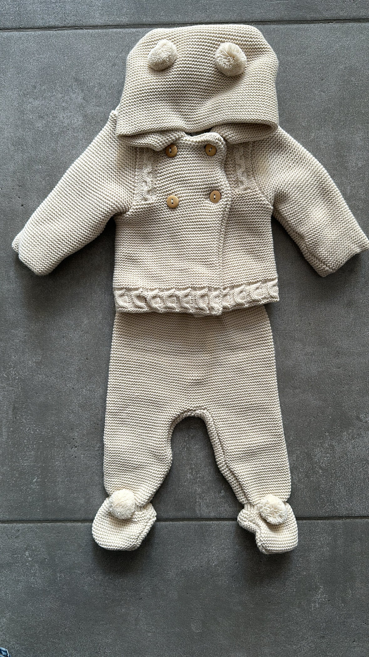 Coordinato CAPPOTTINO IN MAGLIA - BEIGE