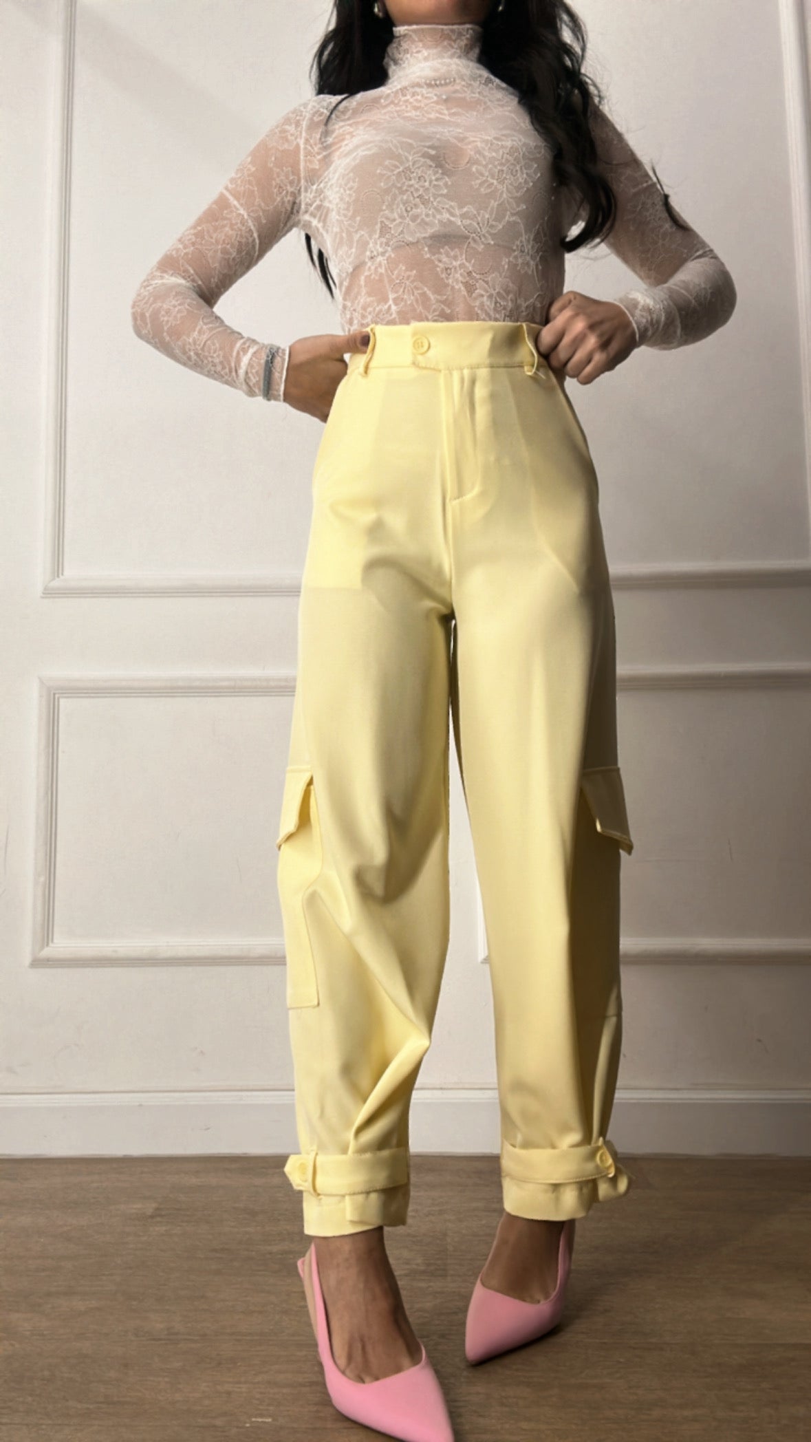 Pantalone BOTTONCINO - GIALLO