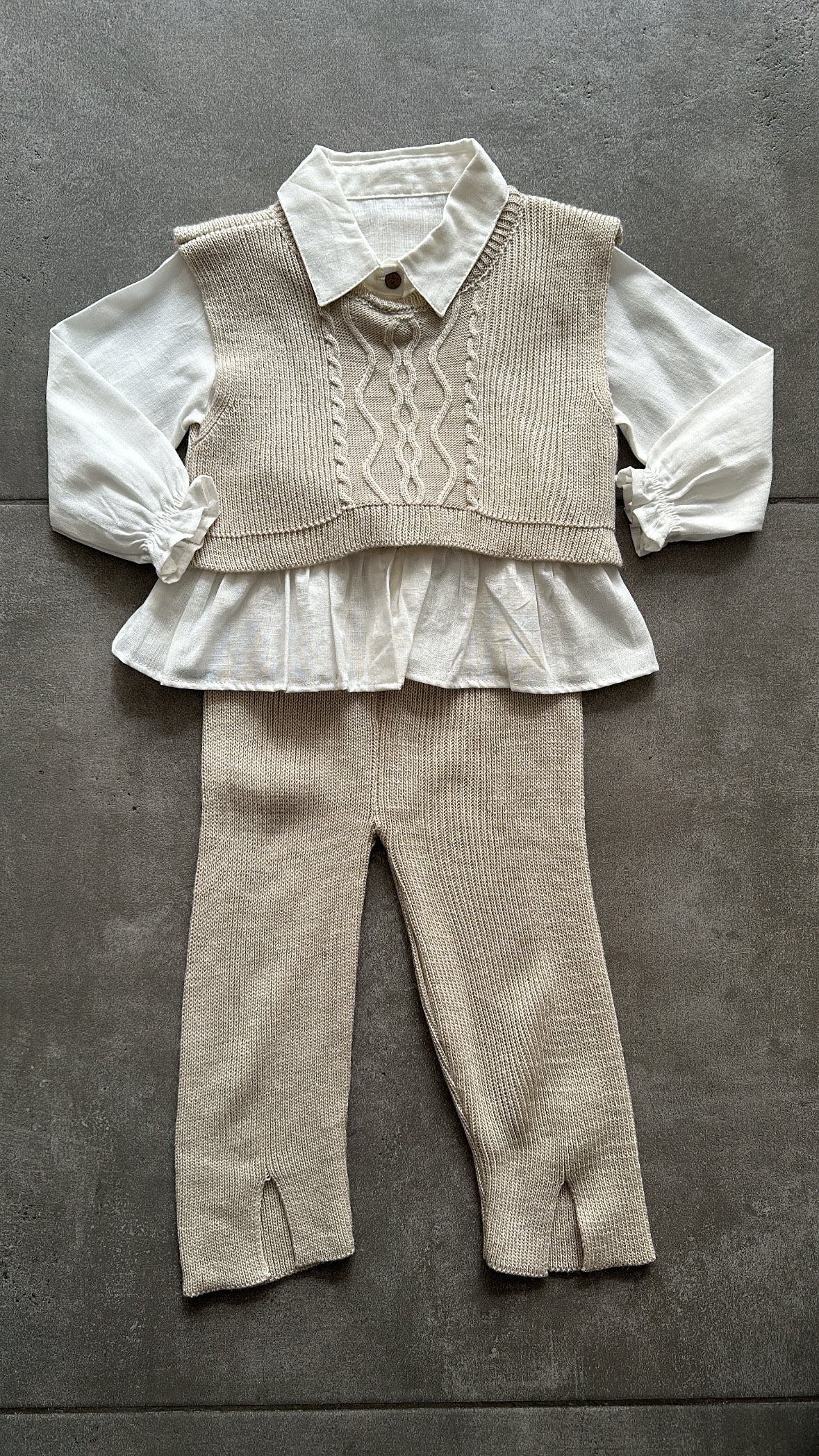 Completo A COSTINE CON CAMICIA 1-4A - BEIGE
