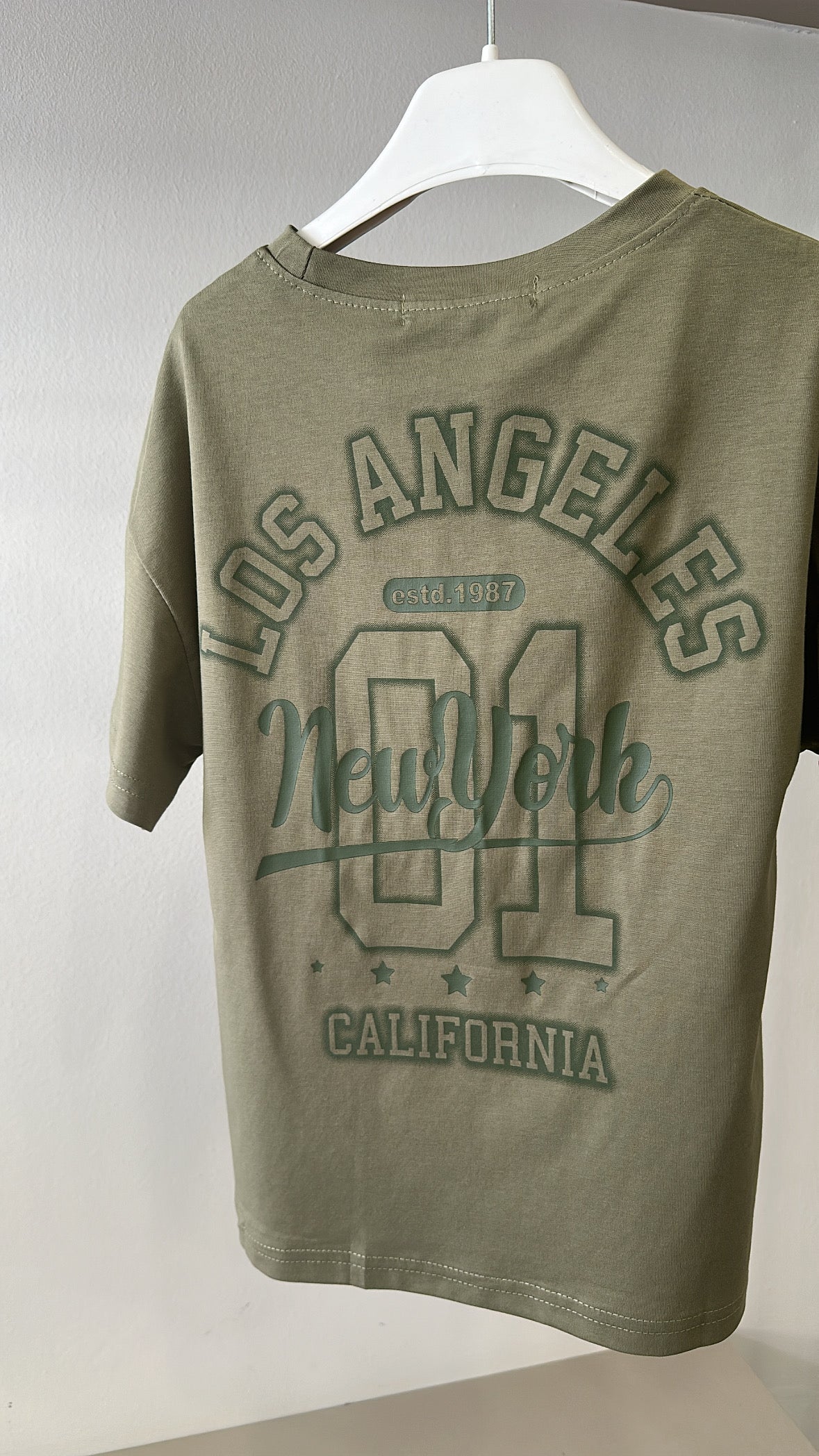 T-shirt NEW YORK 1987 - VERDE MILITARE