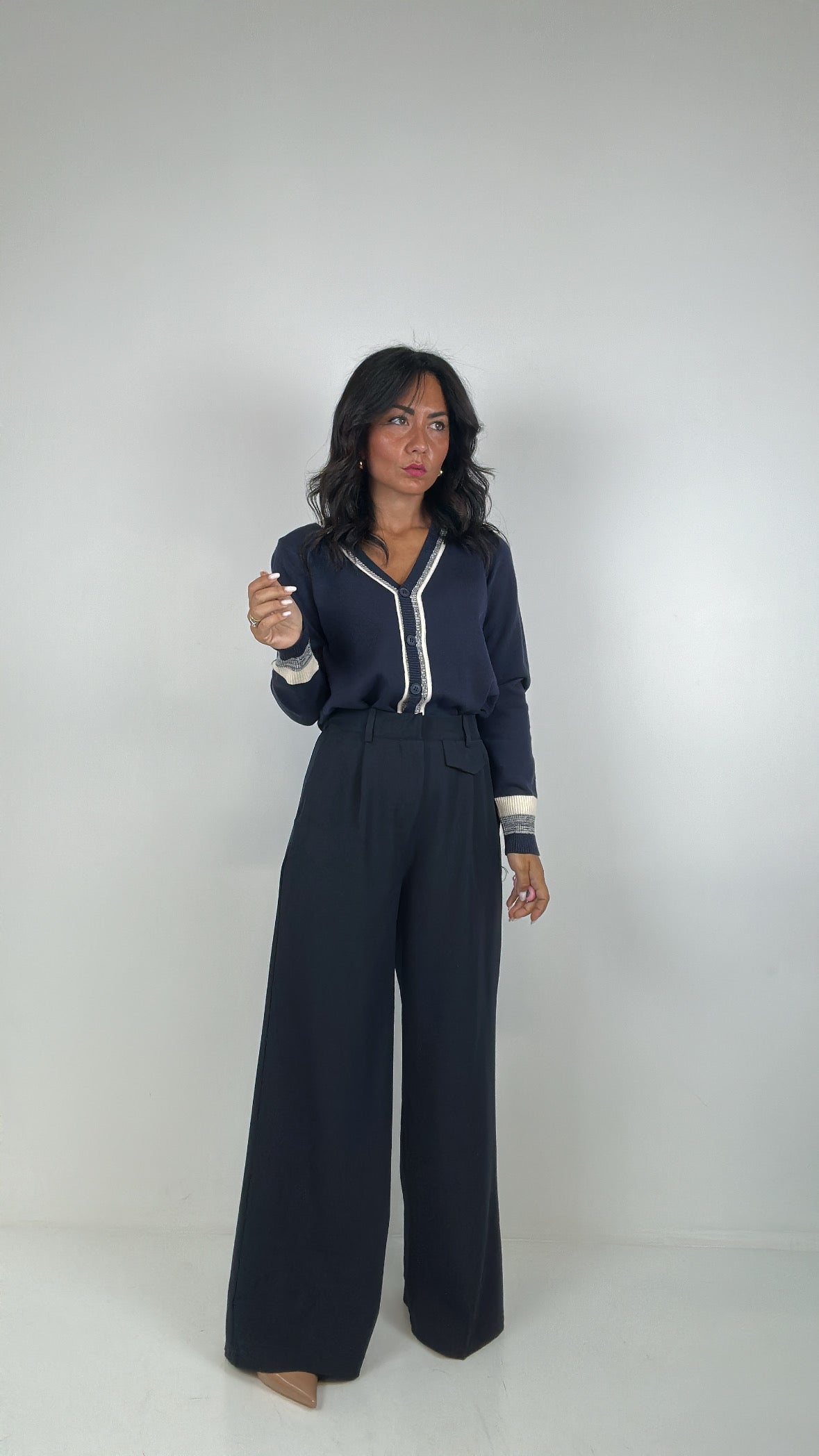 Pantalone PALAZZO TASCHINO - BLU
