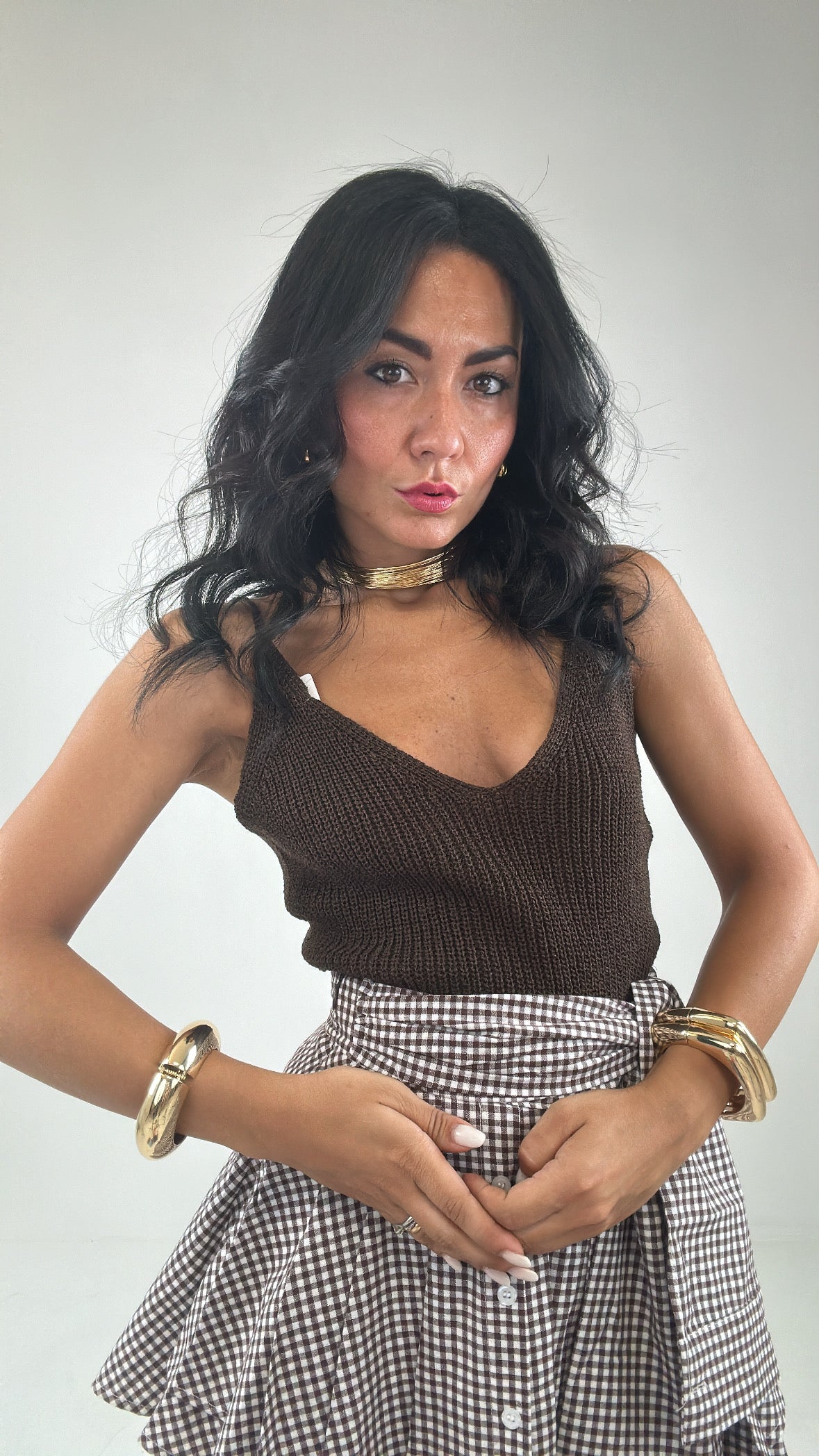 Top FELICE - MARRONE