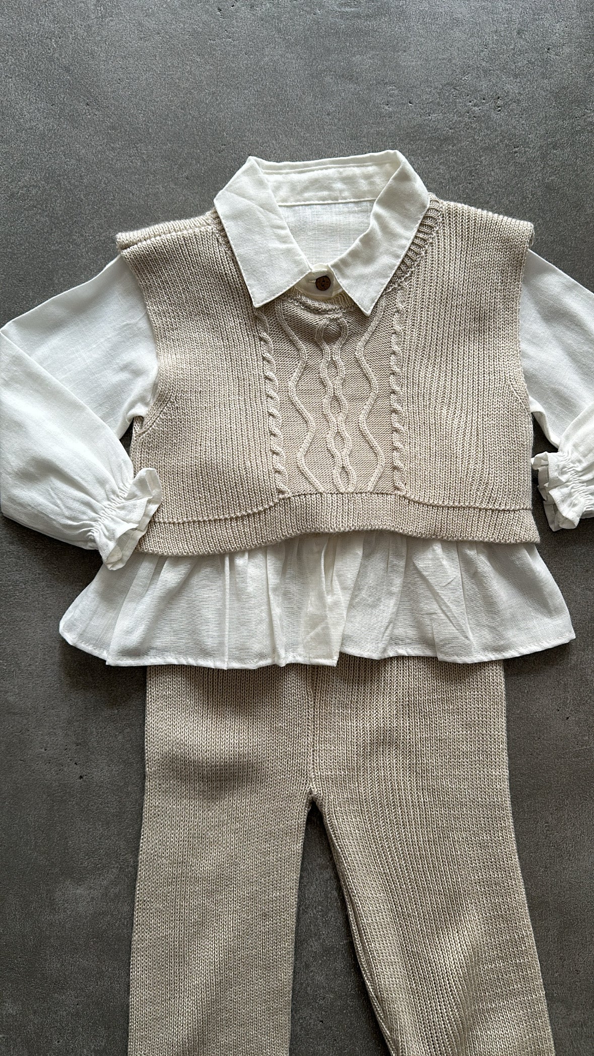 Completo A COSTINE CON CAMICIA 1-4A - BEIGE