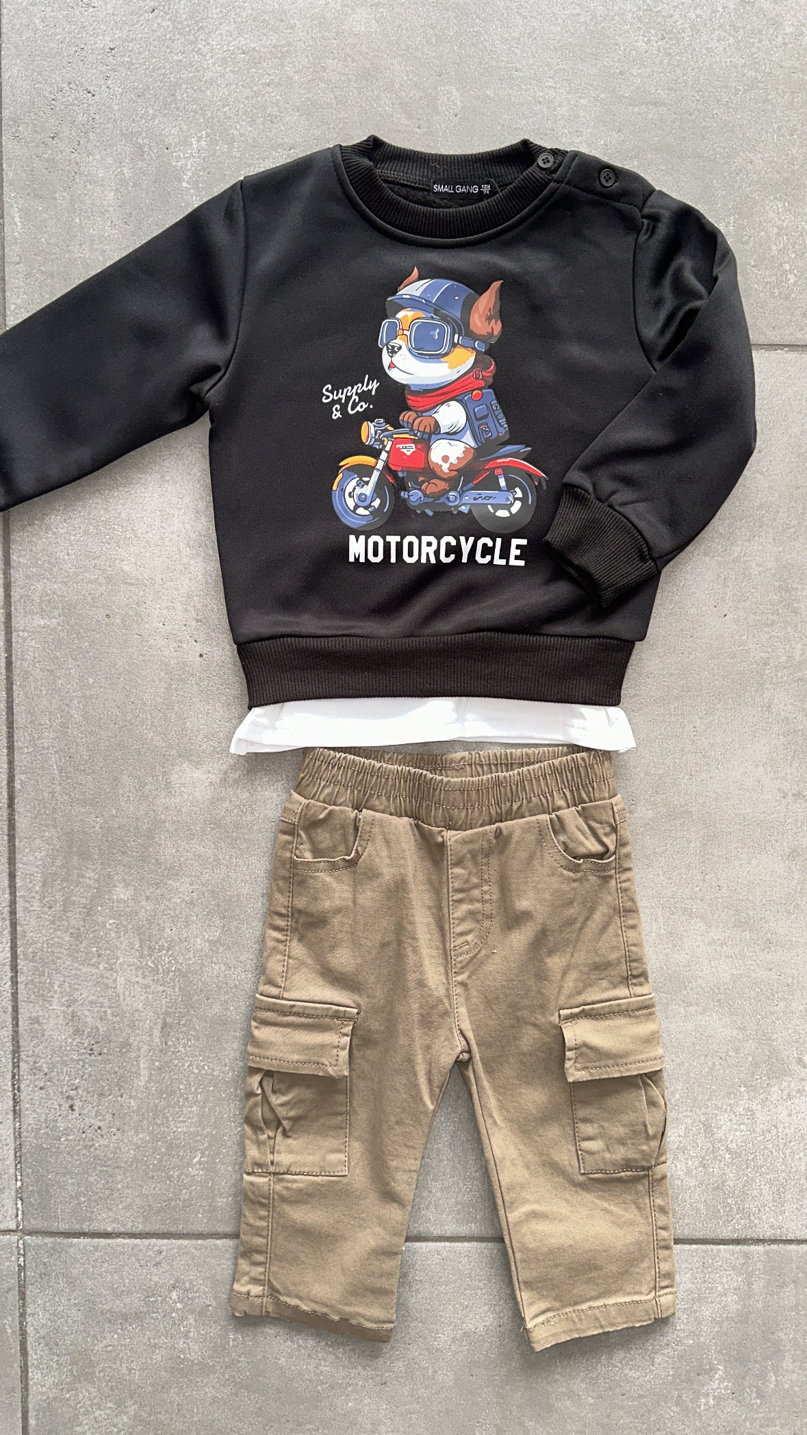 Completo MOTORCYCLE 12-36M - NERO
